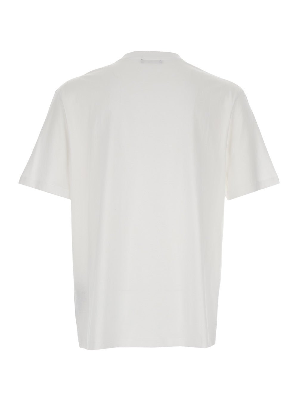 Balmain Men White Crewneck T-Shirt With Logo Lettering Print On The Front In Cotton Man - EZE Fashion®