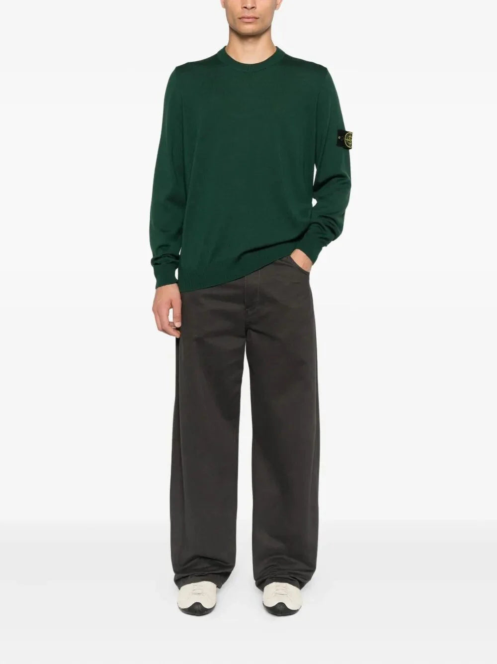 Stone Island Men `Light Rws Pure Wool` Crew-Neck