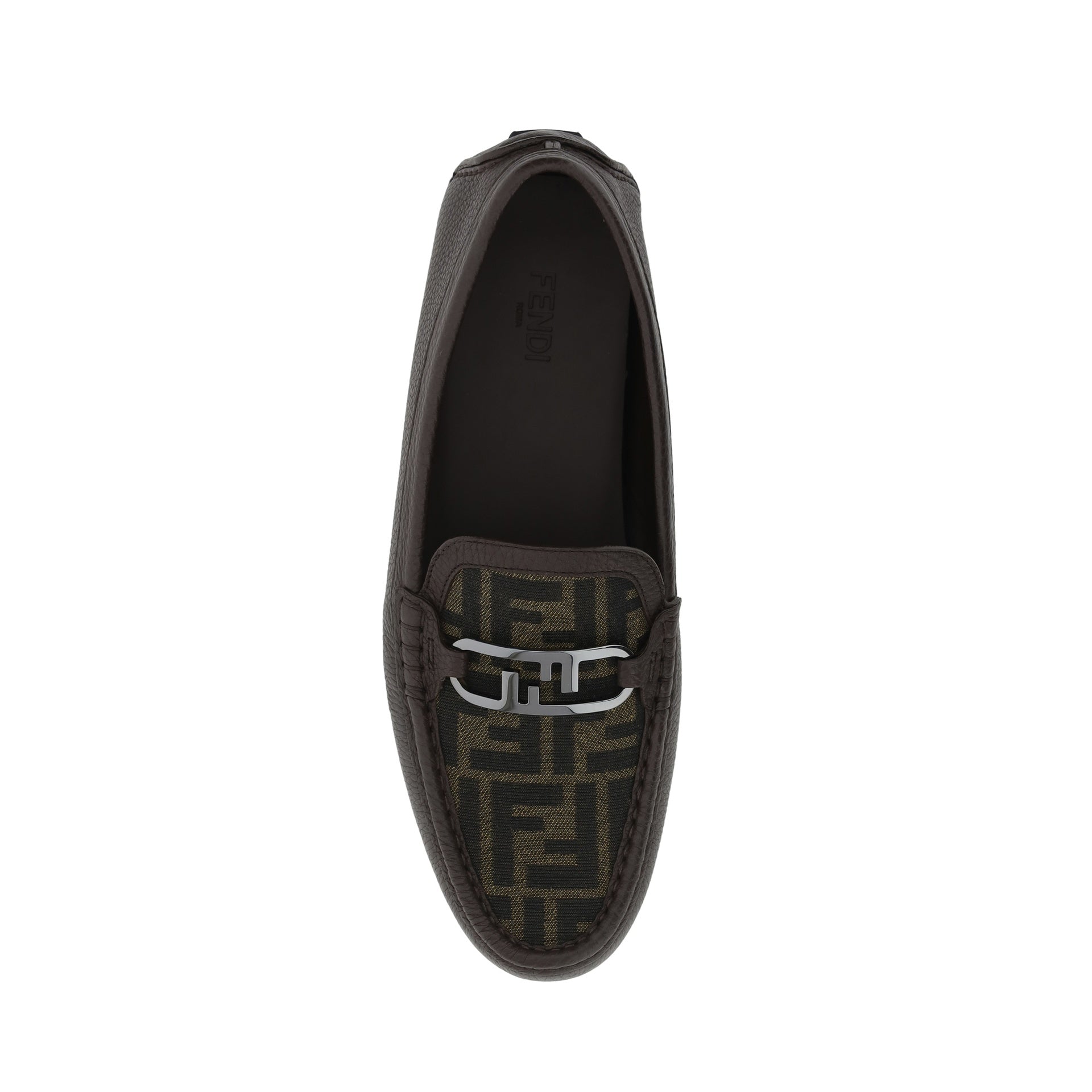 Fendi Leather Monogram Loafers Men