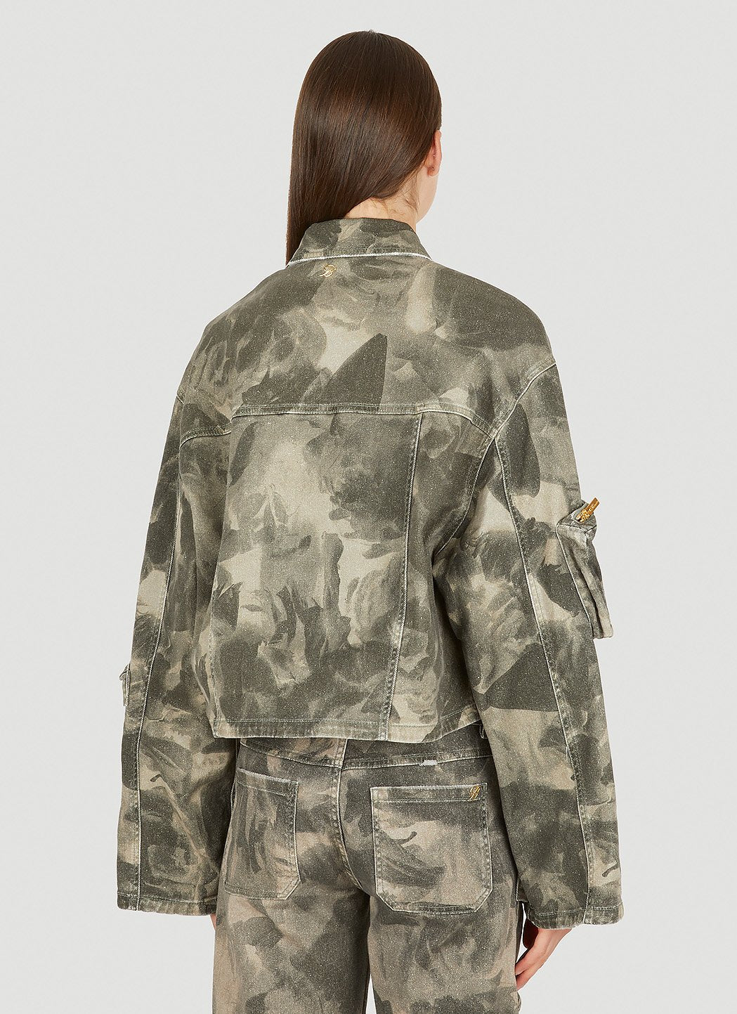 Blumarine Women Camouflage Cargo Jacket