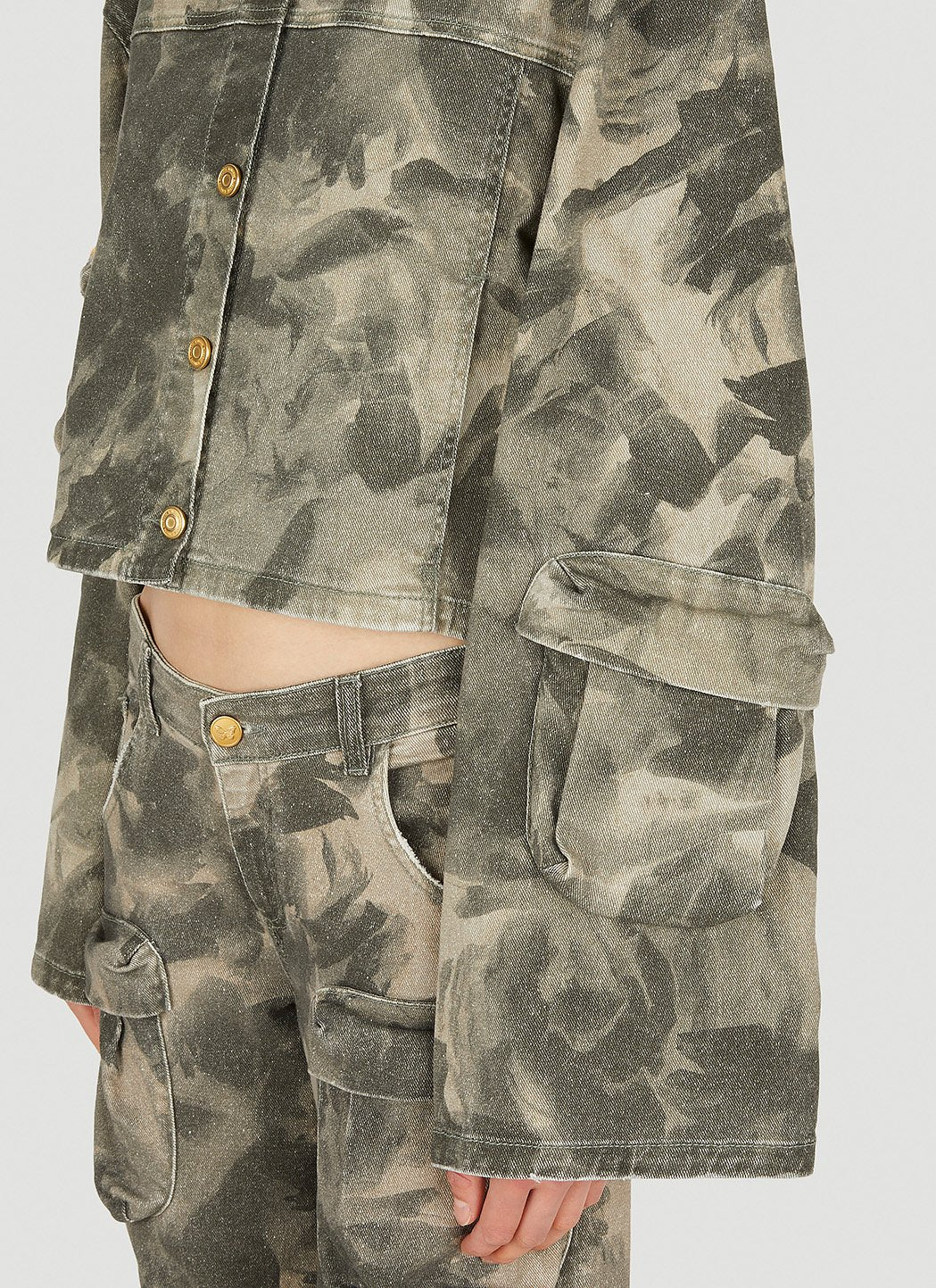 Blumarine Women Camouflage Cargo Jacket