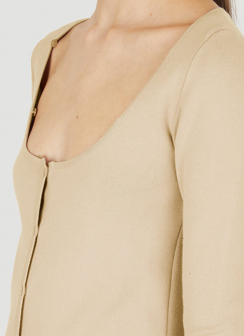 Blumarine Women Faux Fur Trim Cardigan