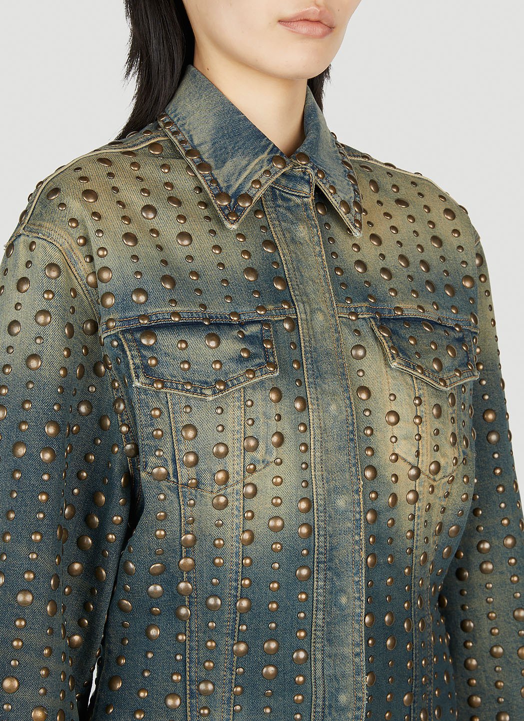 Blumarine Women Studded Denim Jacket