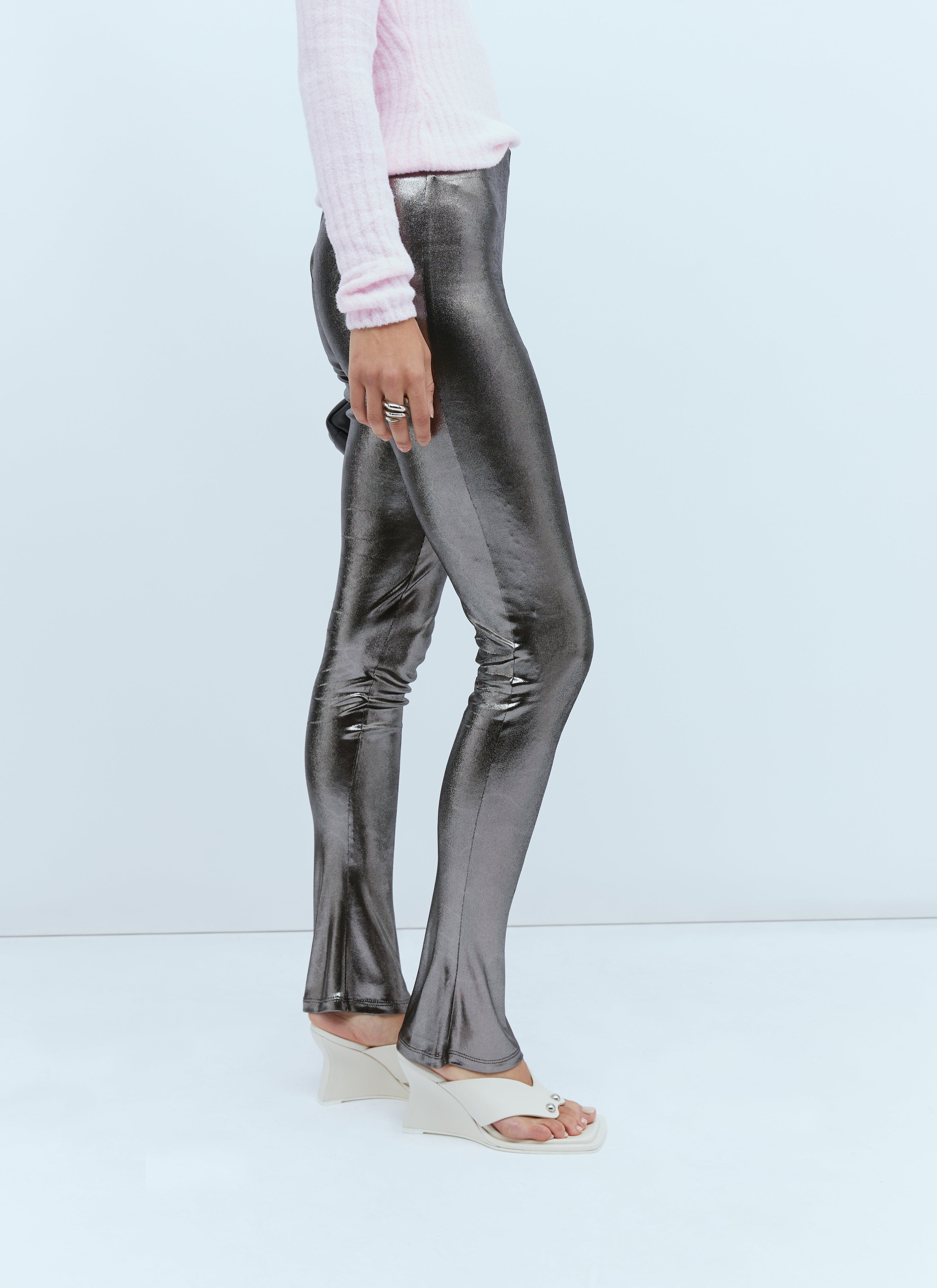 Blumarine Women Metallic Leggings