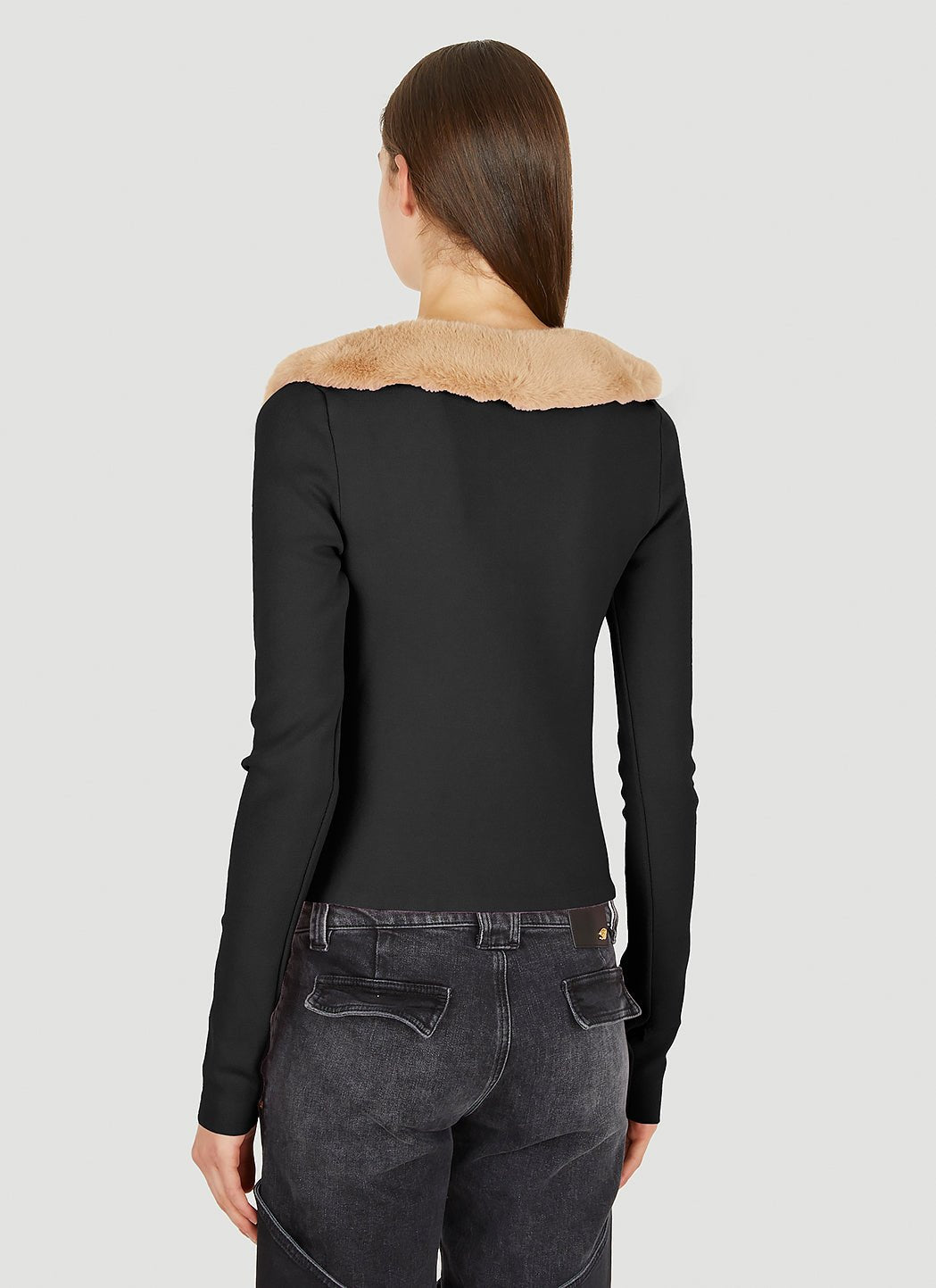 Blumarine Women Faux Fur Trim Cardigan - EZE Fashion®