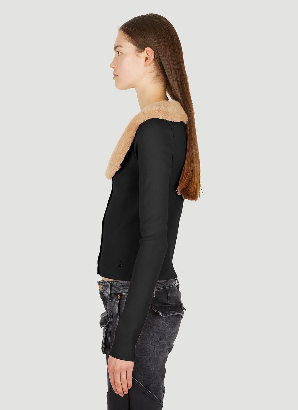 Blumarine Women Faux Fur Trim Cardigan - EZE Fashion®