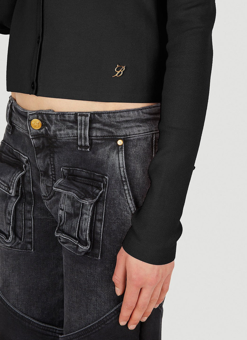 Blumarine Women Faux Fur Trim Cardigan - EZE Fashion®