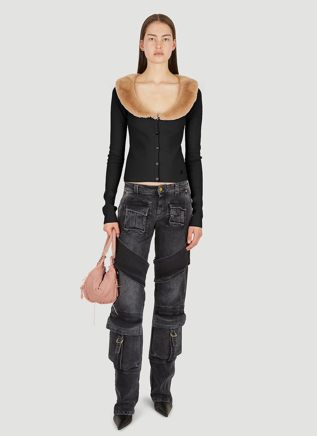 Blumarine Women Faux Fur Trim Cardigan - EZE Fashion®