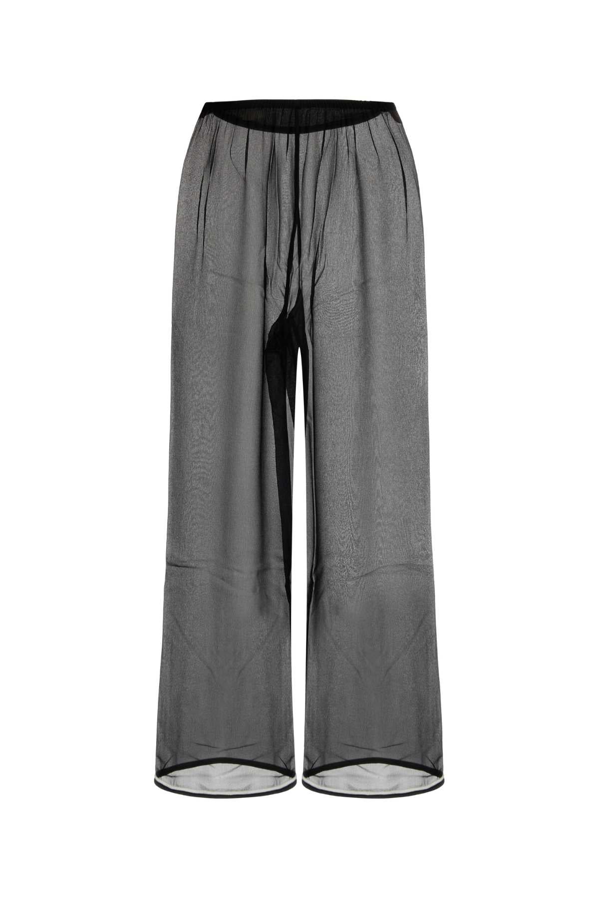 Bode Women Black Silk Wide - Leg Pant - EZE Fashion®