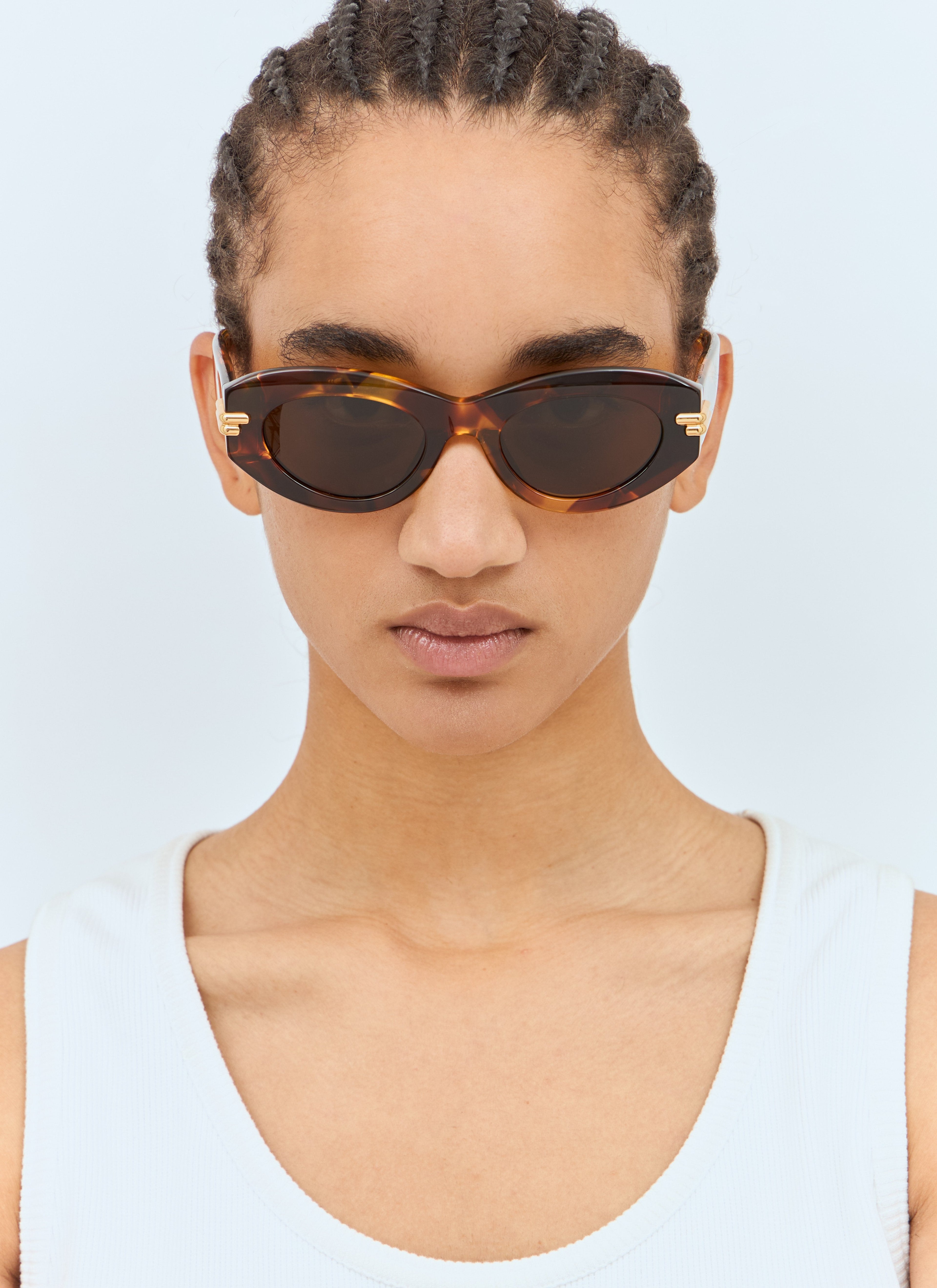 Bottega Veneta Women Mitre Oval Sunglasses