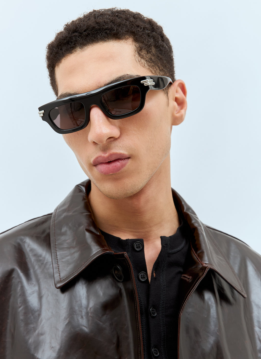 Bottega Veneta Men Mitre Square Sunglasses