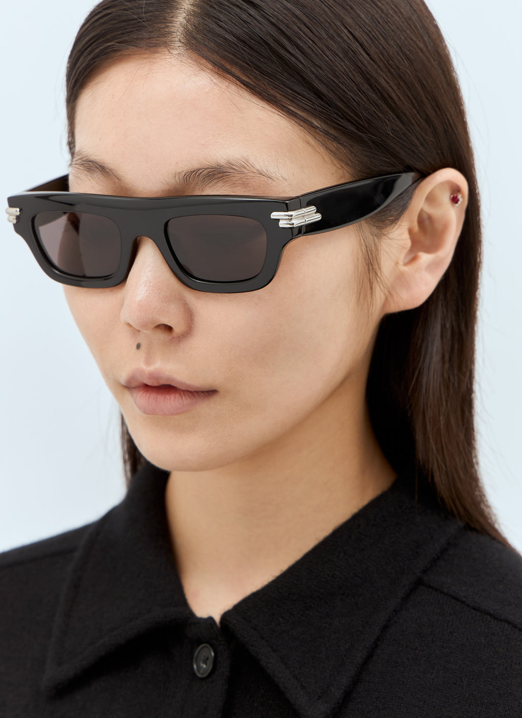 Bottega Veneta Men Mitre Square Sunglasses