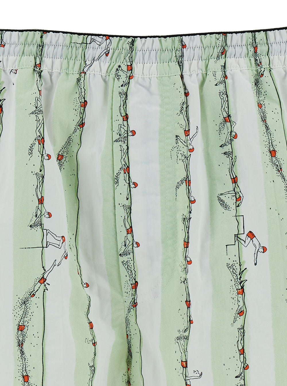 Bottega Veneta Men Green Shorts With All - Over Divers Print In Polyamide Man - EZE Fashion®