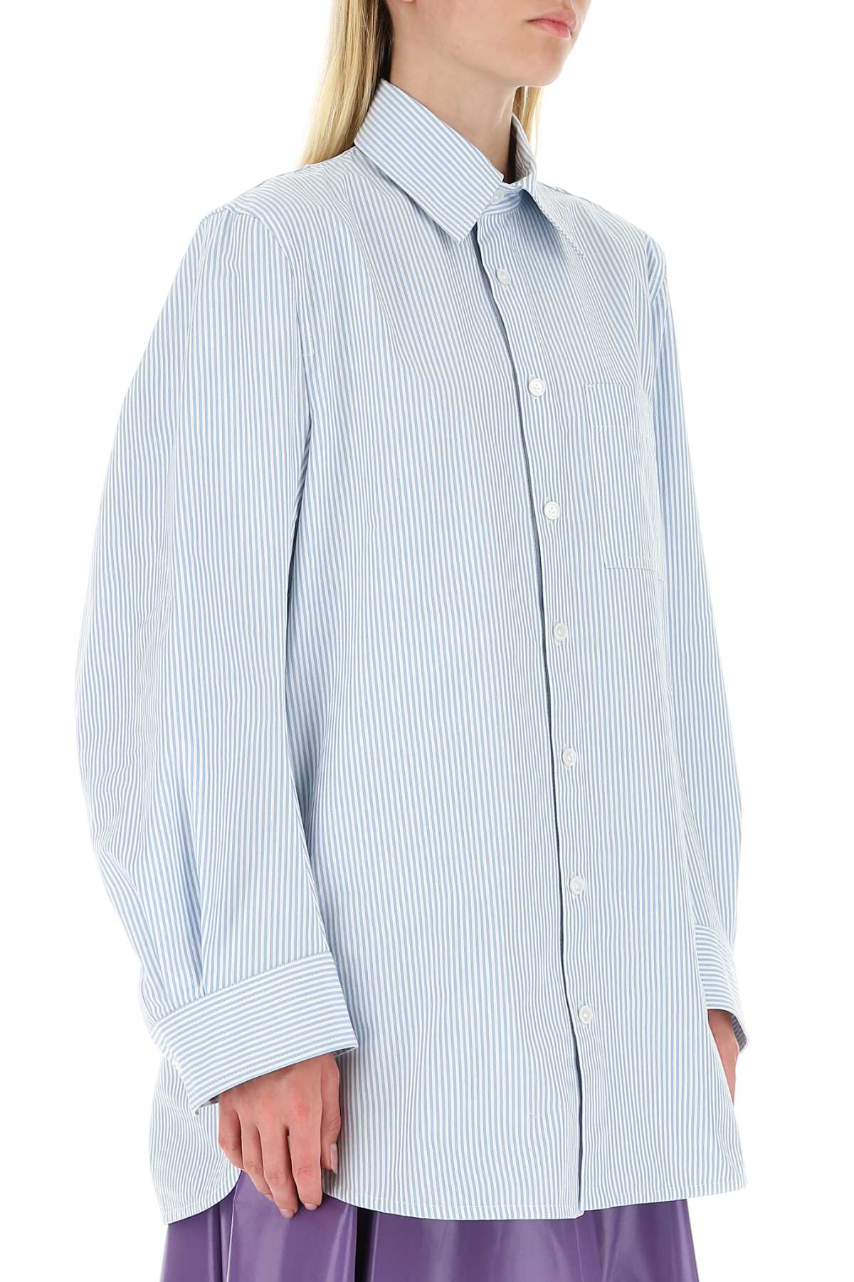 Bottega Veneta Women Embroidered Cotton Oversize Shirt - EZE Fashion®