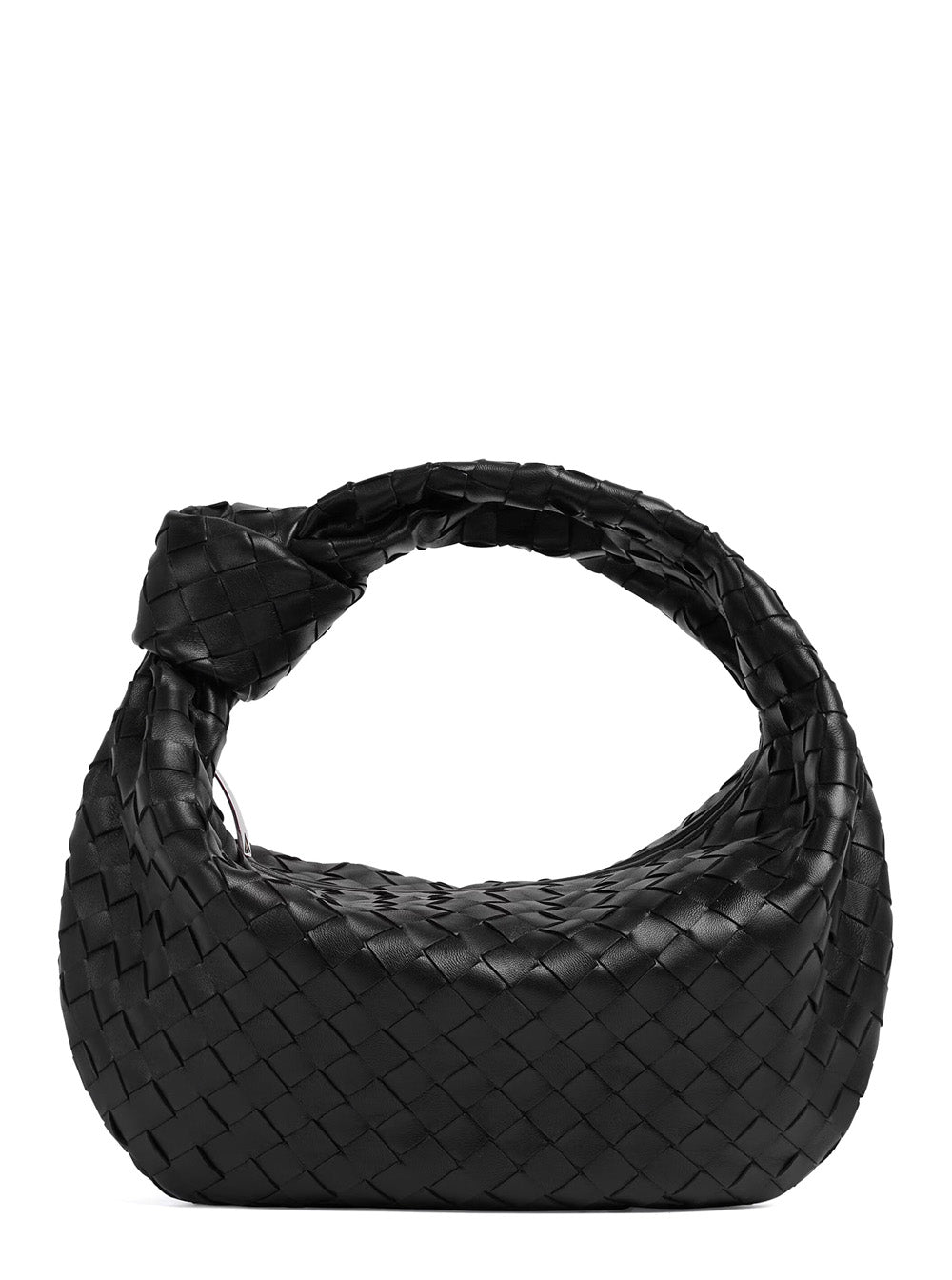 Bottega Veneta Women 'Jodie' Black Small Shoulder Bag With Knot Detail And Intrecciato Motif In Leather Woman - EZE Fashion®
