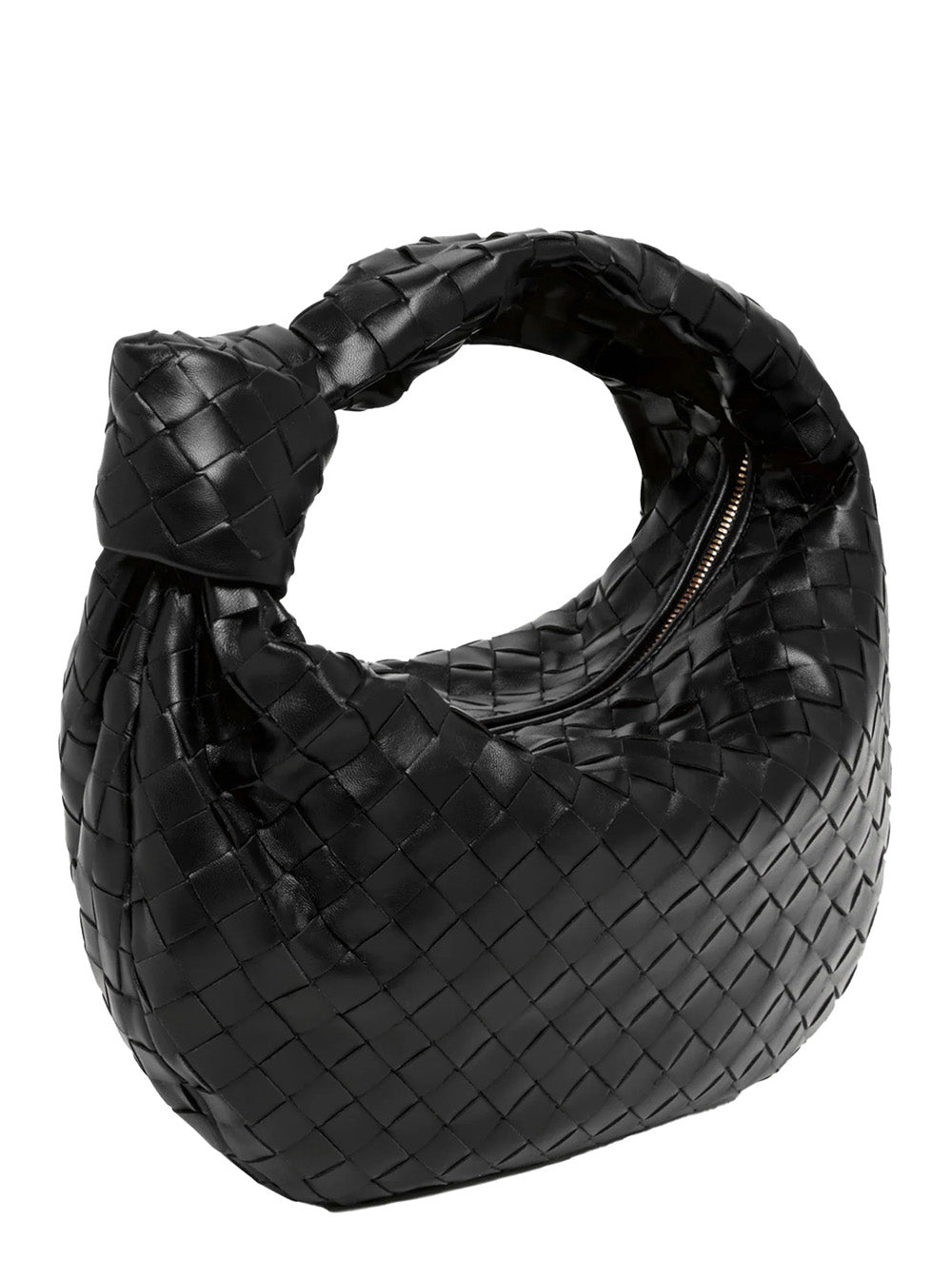Bottega Veneta Women 'Jodie' Black Small Shoulder Bag With Knot Detail And Intrecciato Motif In Leather Woman - EZE Fashion®