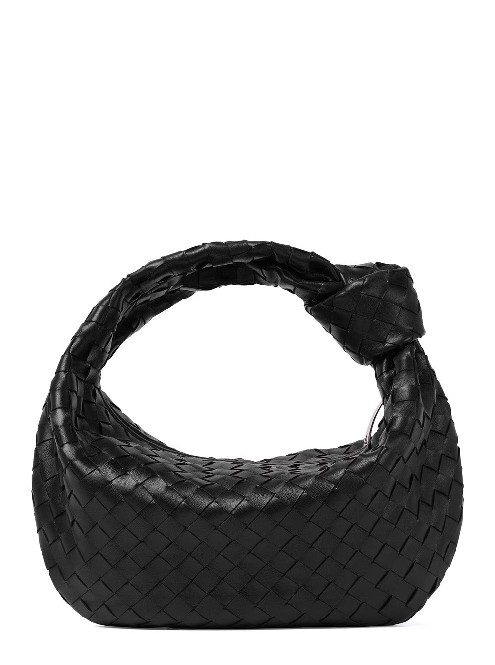 Bottega Veneta Women 'Jodie' Black Small Shoulder Bag With Knot Detail And Intrecciato Motif In Leather Woman - EZE Fashion®