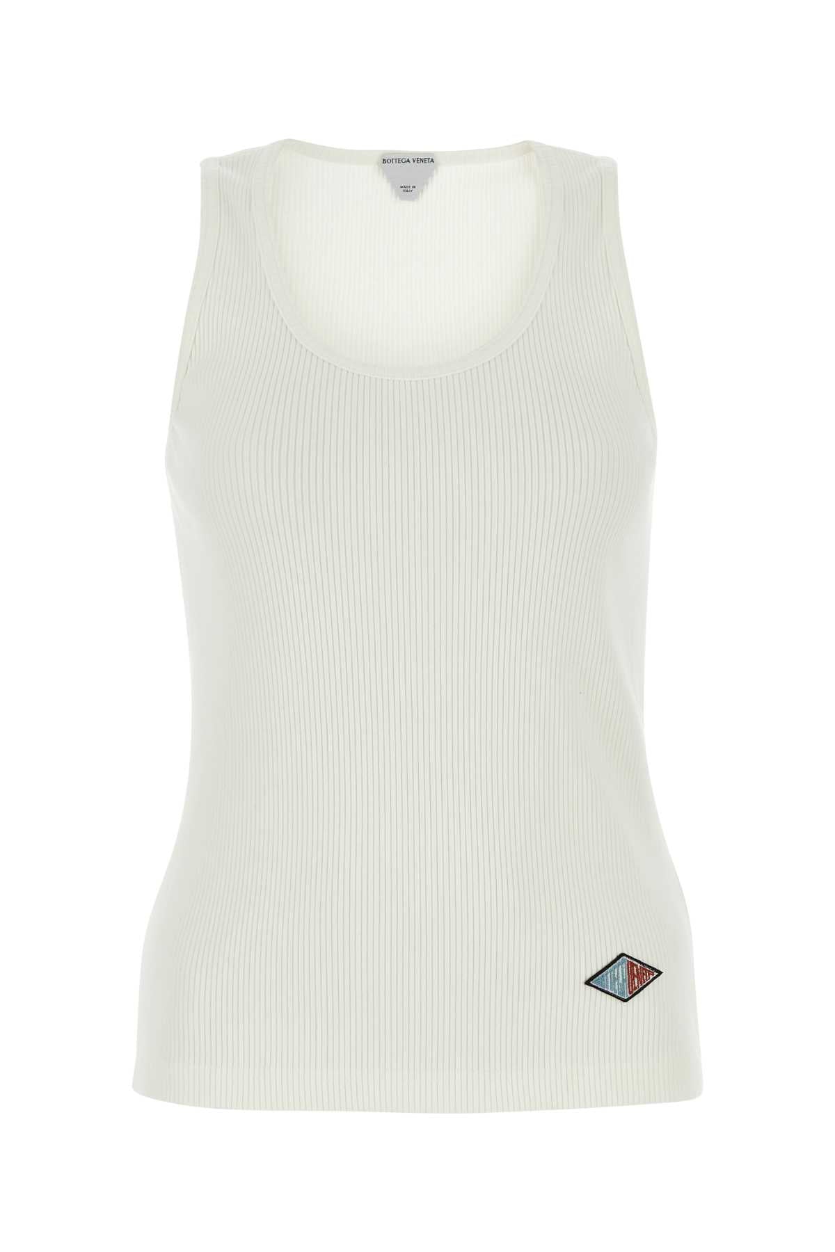 Bottega Veneta Women White Stretch Cotton Tank Top - EZE Fashion®