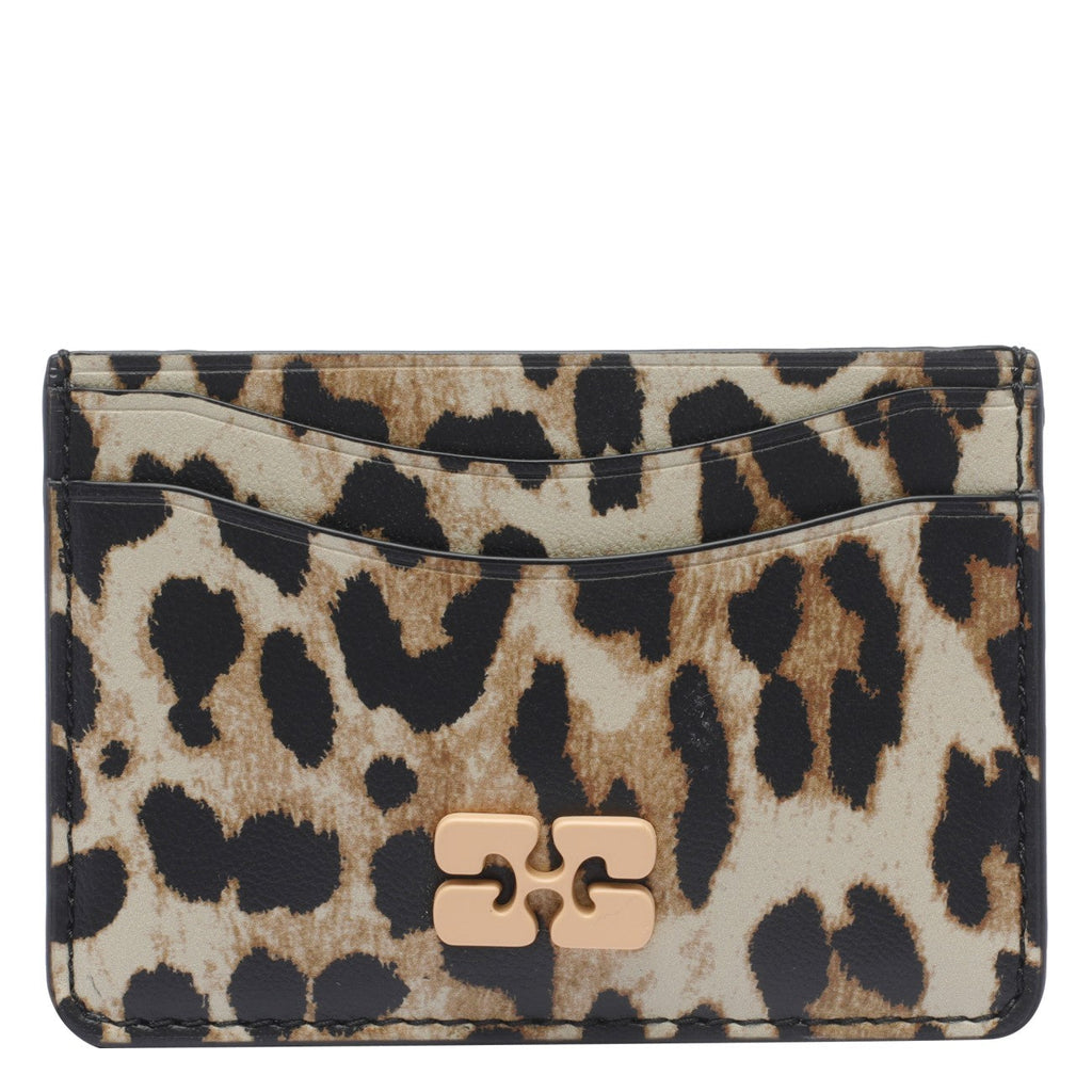 Ganni Women Bou Leopard Cards Holder