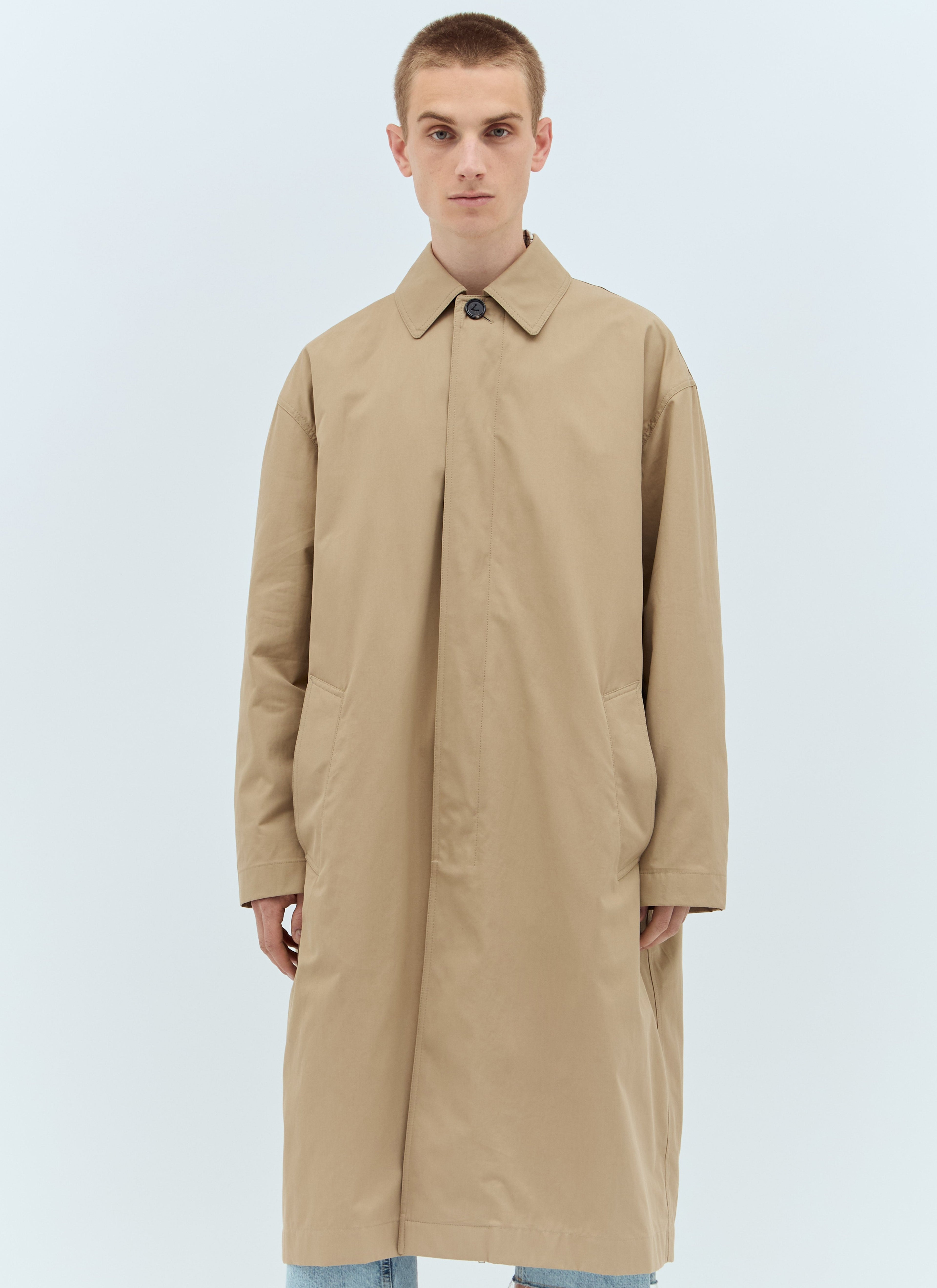 Bottega Veneta Men Cotton Twill Trench Coat