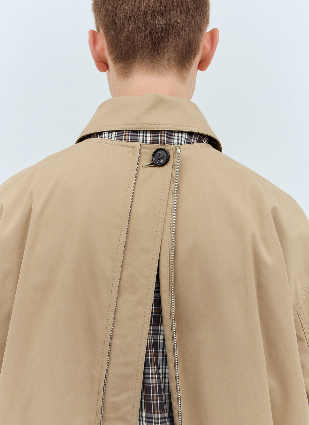 Bottega Veneta Men Cotton Twill Trench Coat