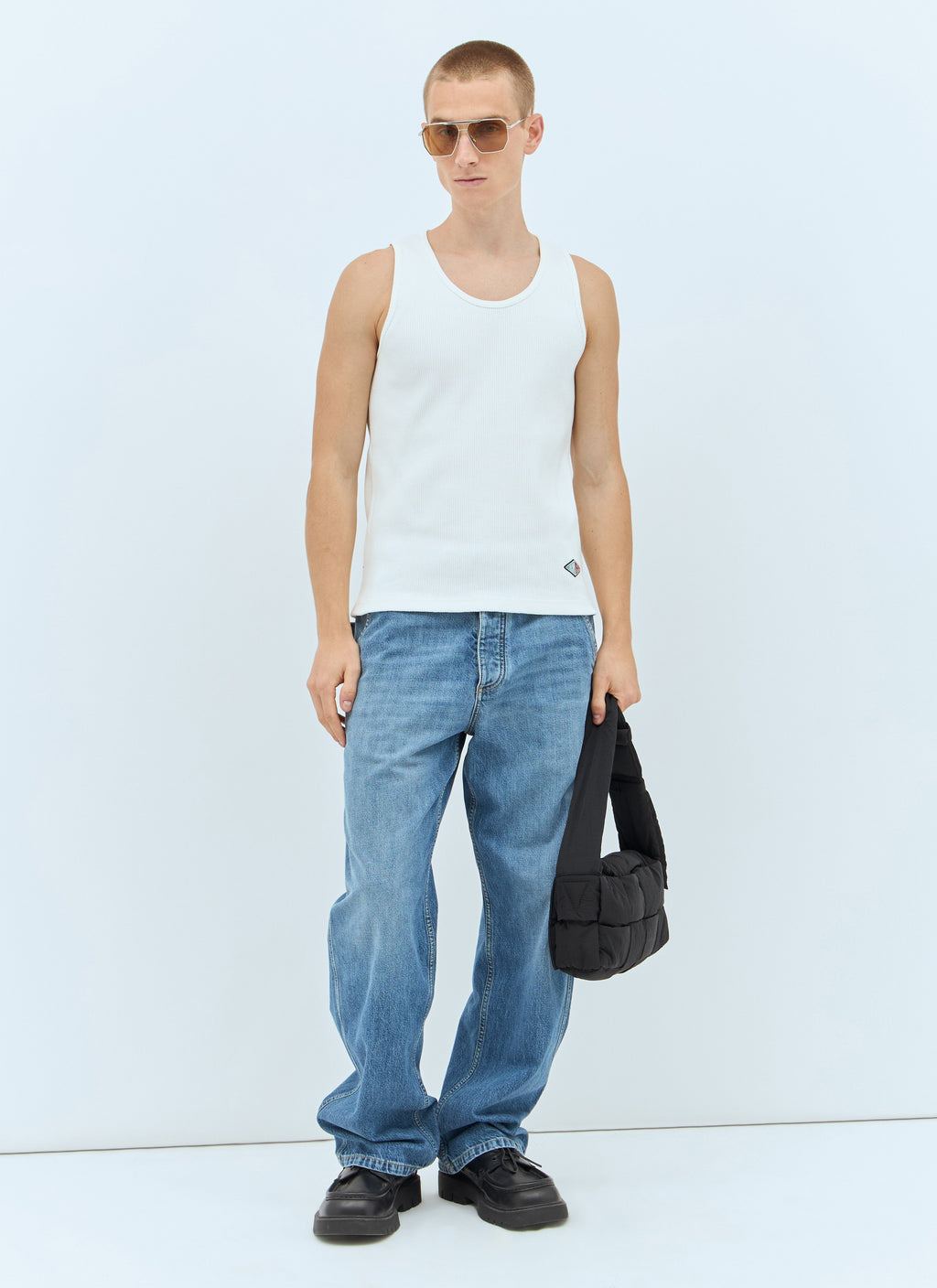 Bottega Veneta Men Rib Jersey Tank Top