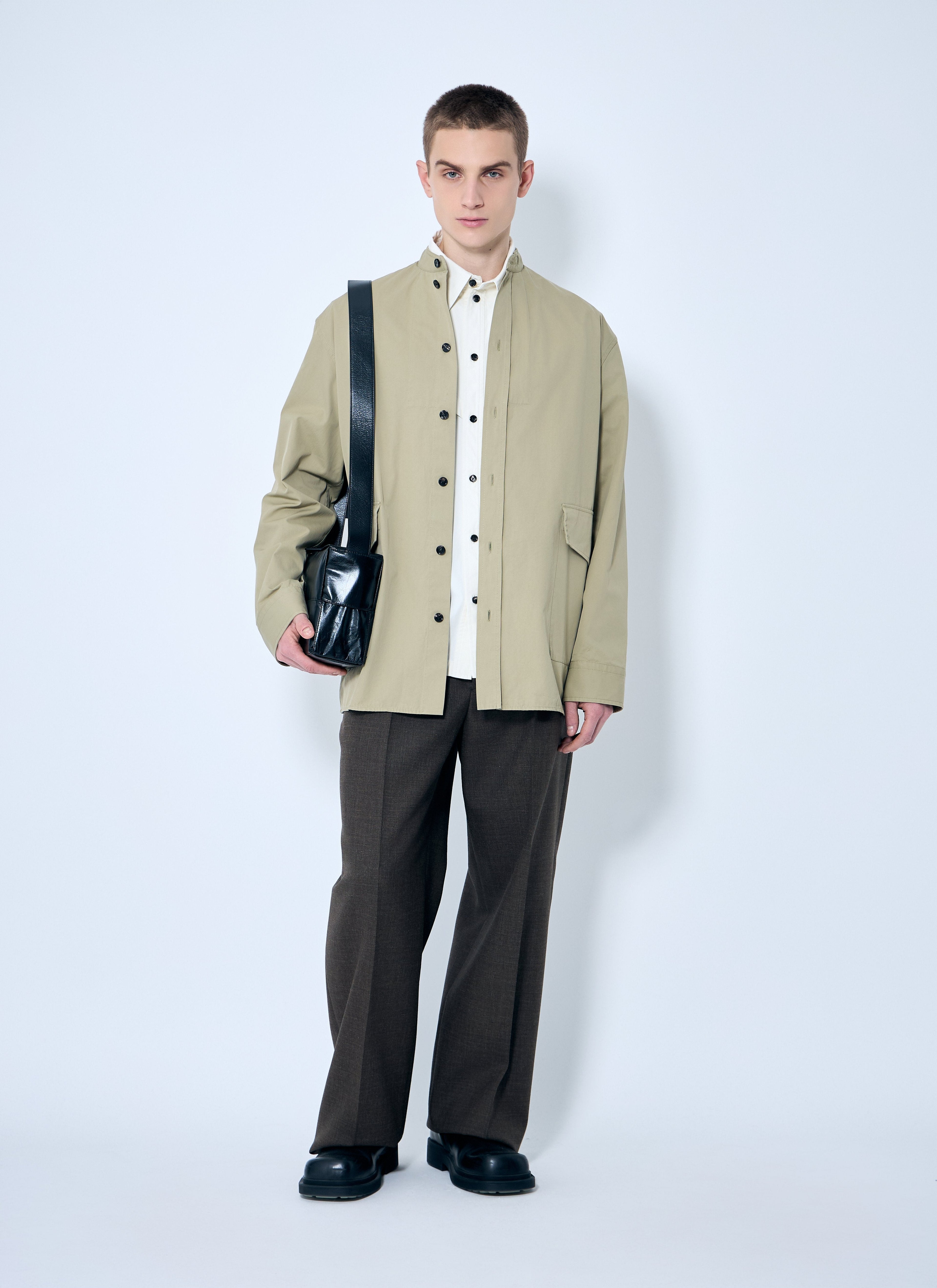 Bottega Veneta Men Light-Cotton Twill Overshirt