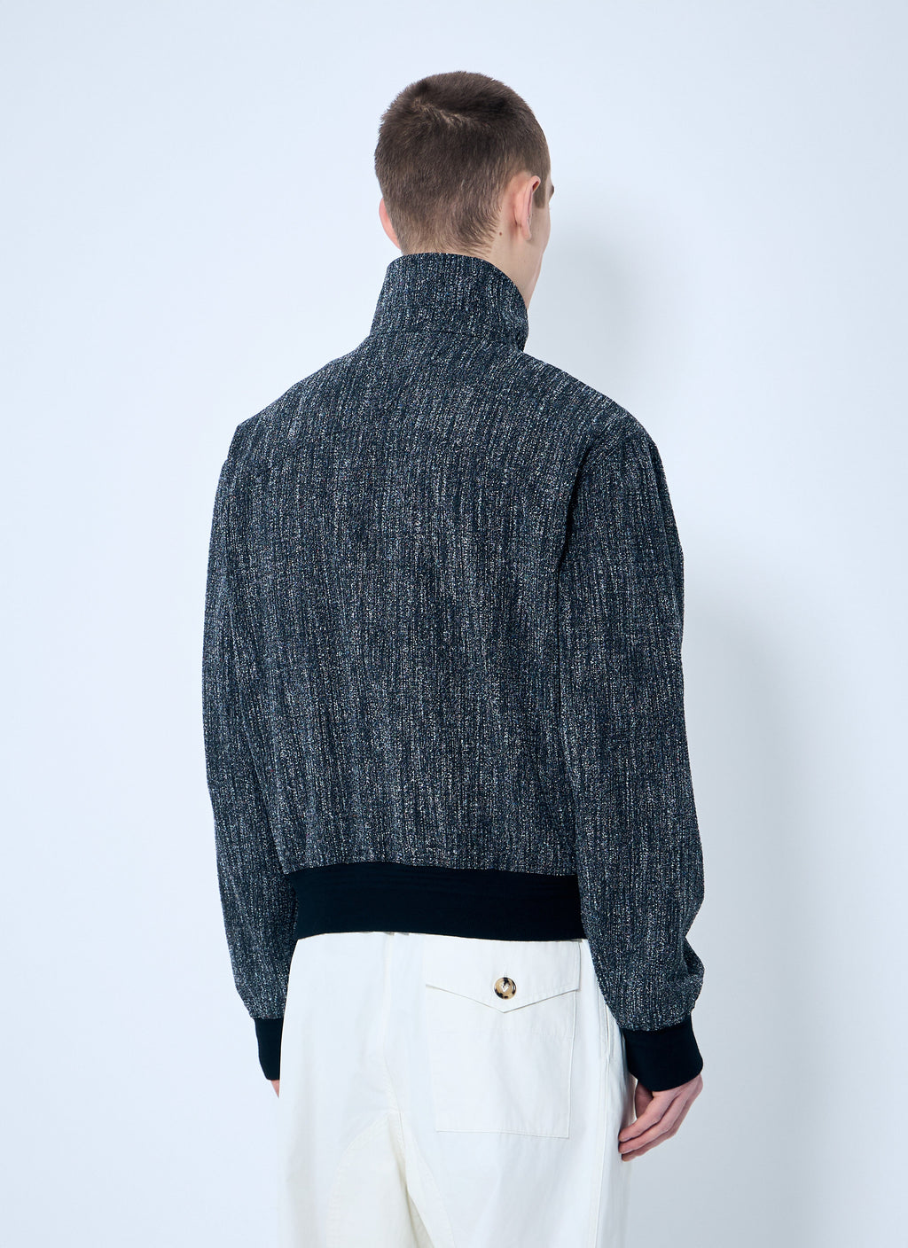 Bottega Veneta Men Fleck Zip-Up Jacket