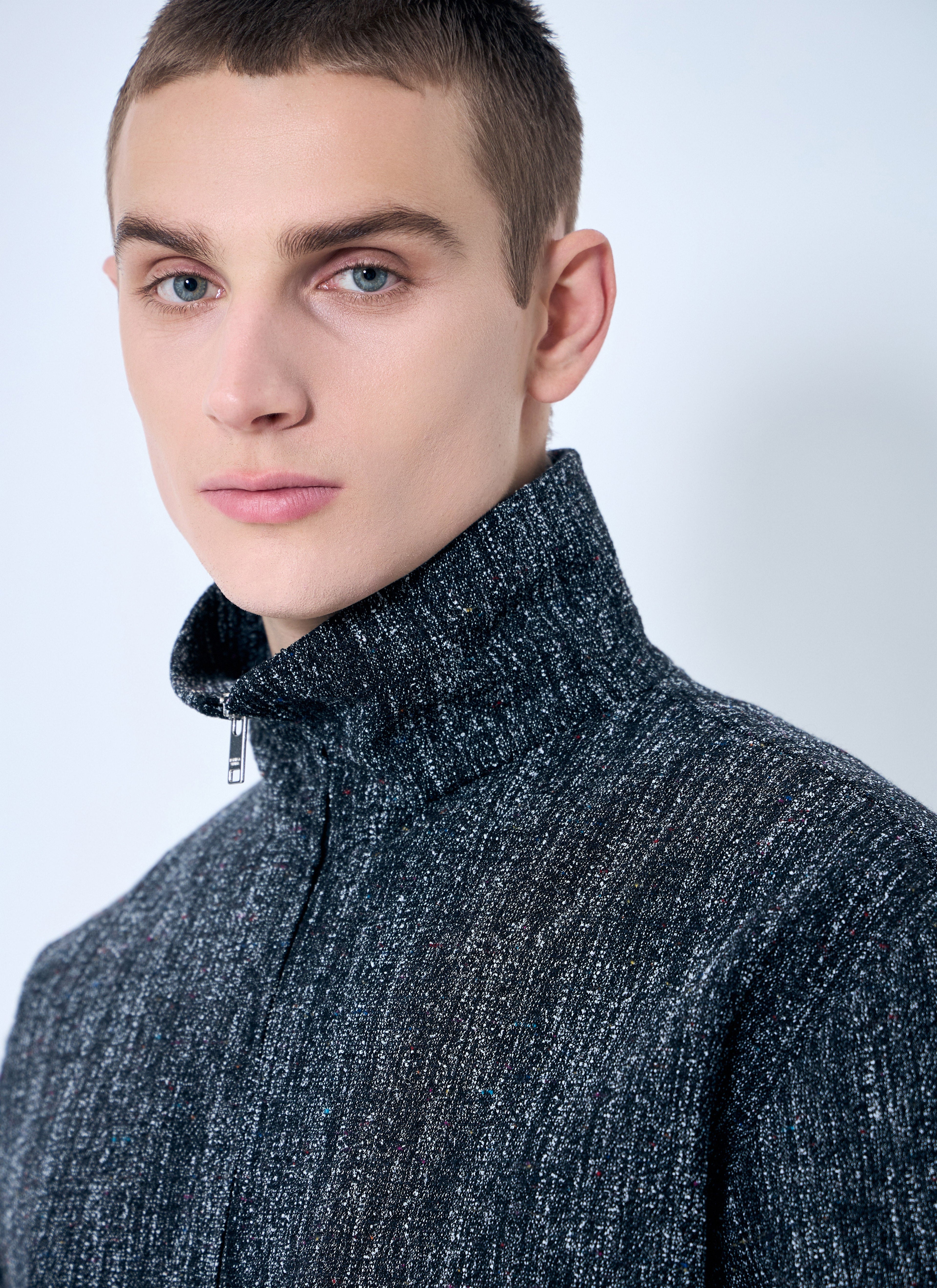 Bottega Veneta Men Fleck Zip-Up Jacket