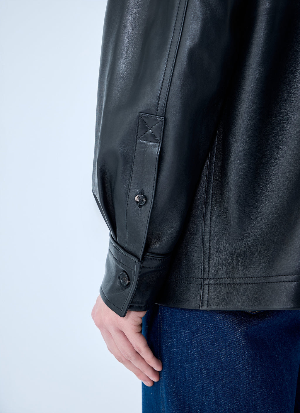 Bottega Veneta Men Leather Pyjama Shirt