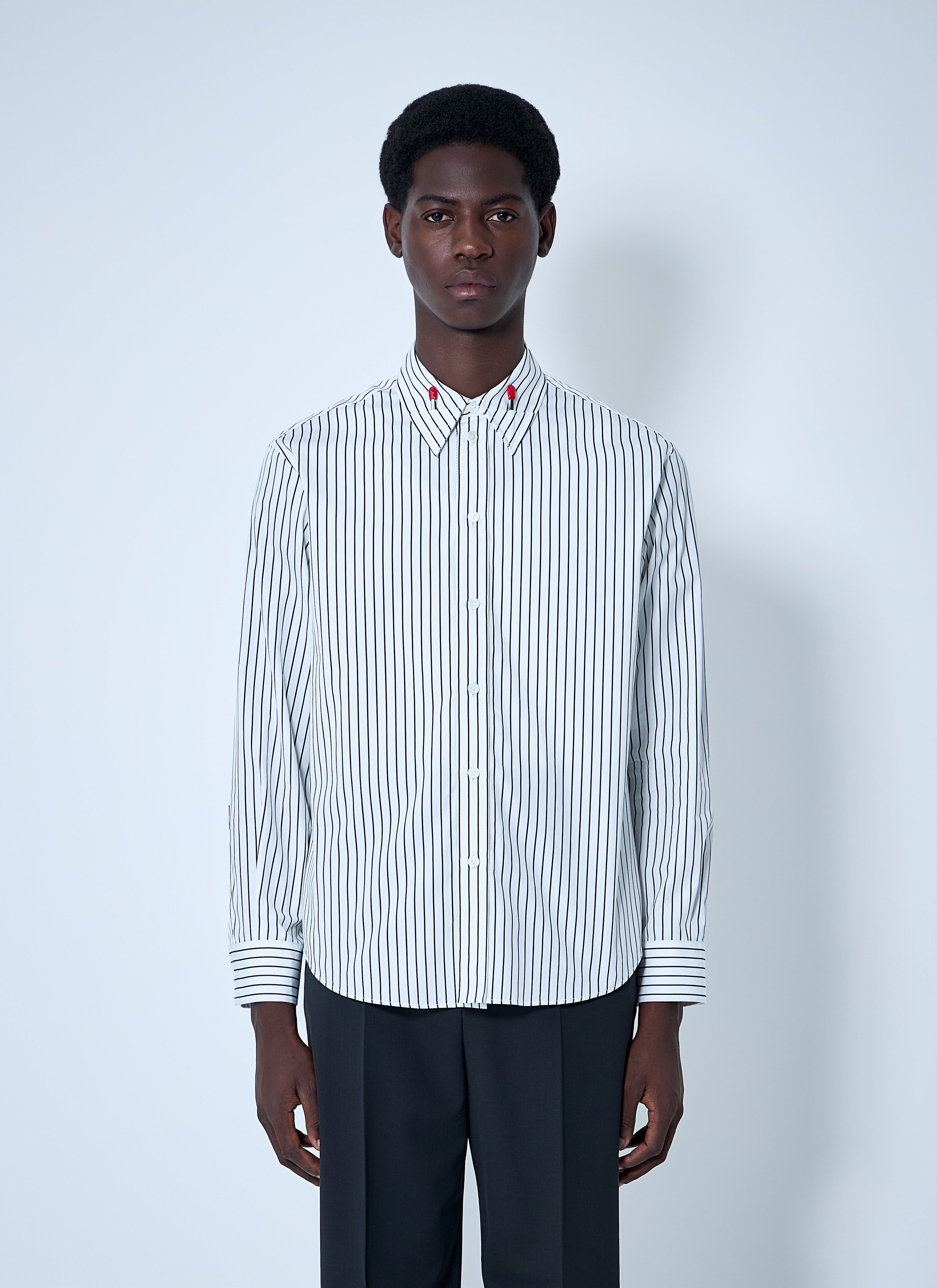 Bottega Veneta Men Pinstriped Button-Down Shirt