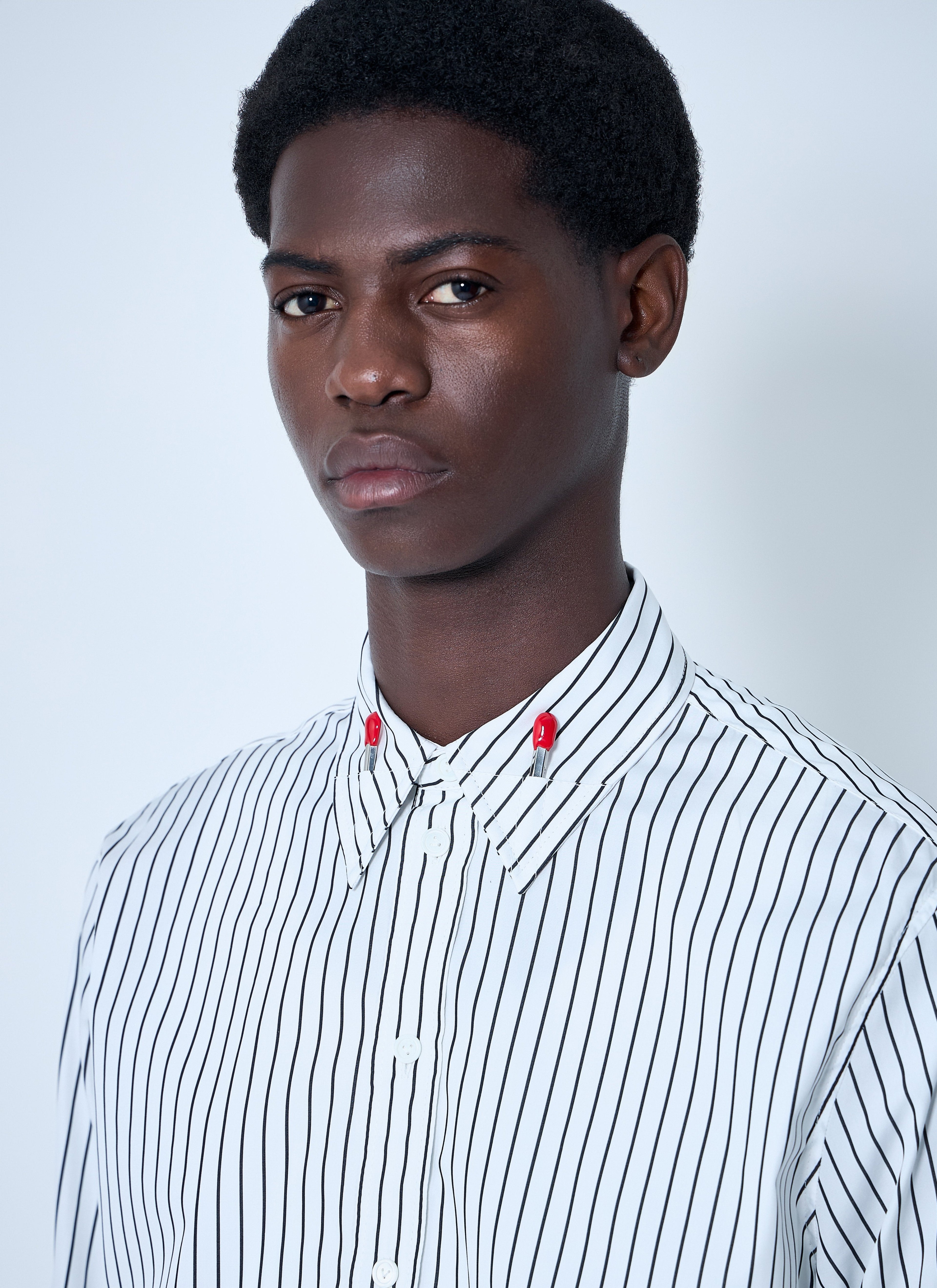 Bottega Veneta Men Pinstriped Button-Down Shirt