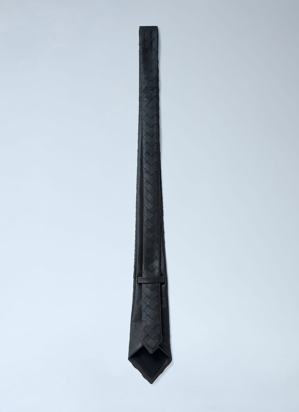 Bottega Veneta Men Intrecciato Leather Tie