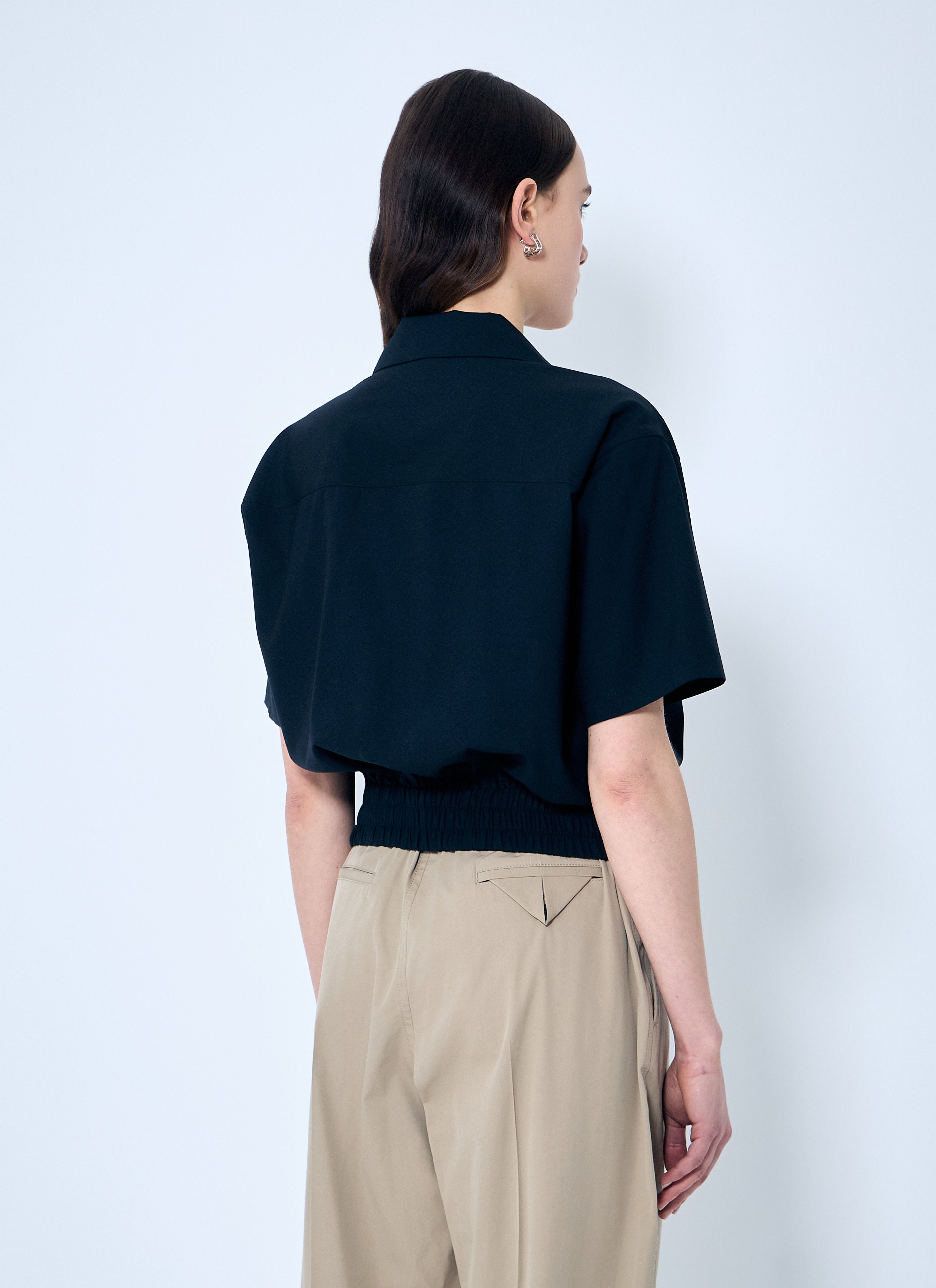 Bottega Veneta Women Wool Camp Collar Shirt