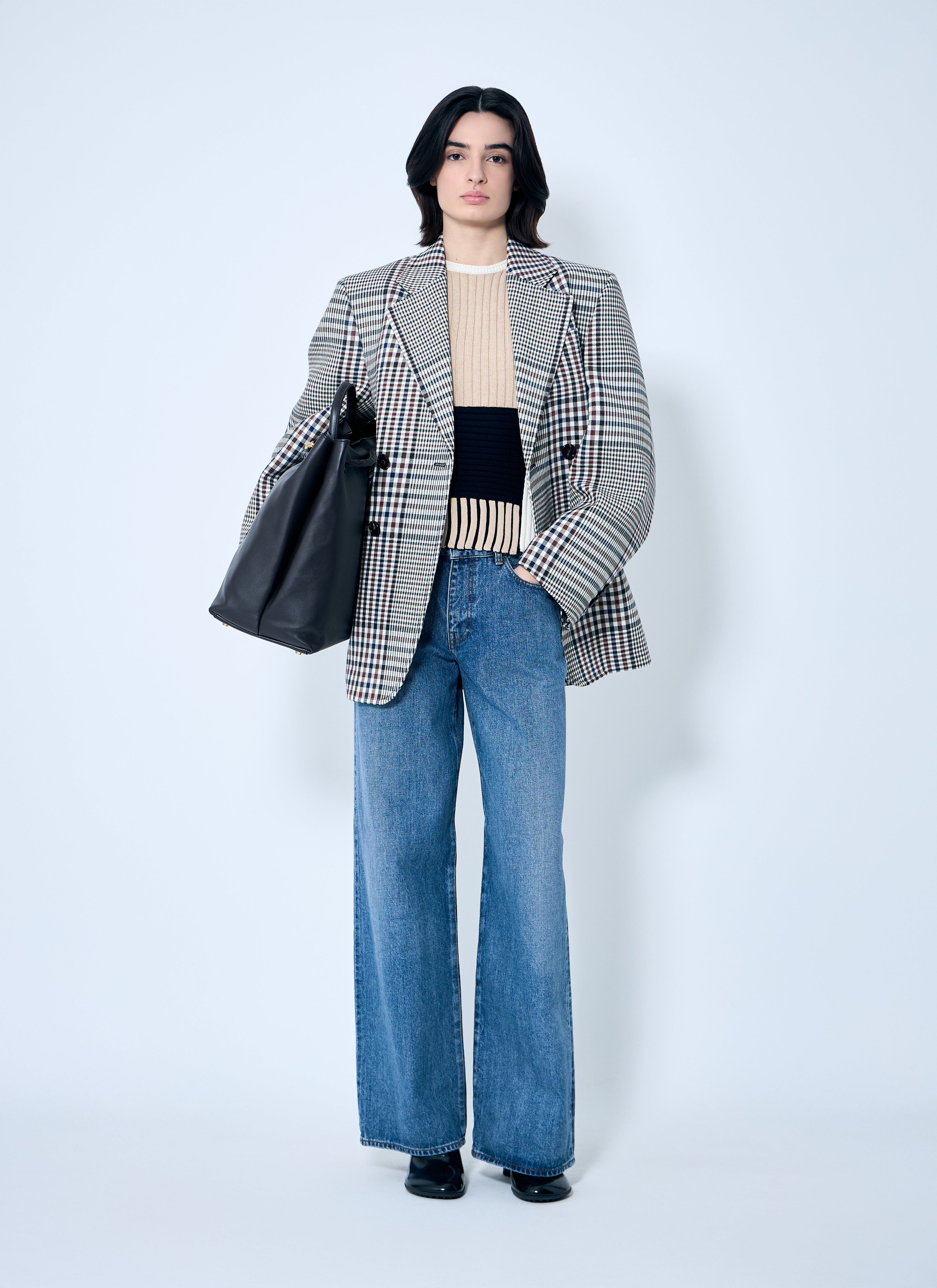 Bottega Veneta Women Rib Patchwork Sweater