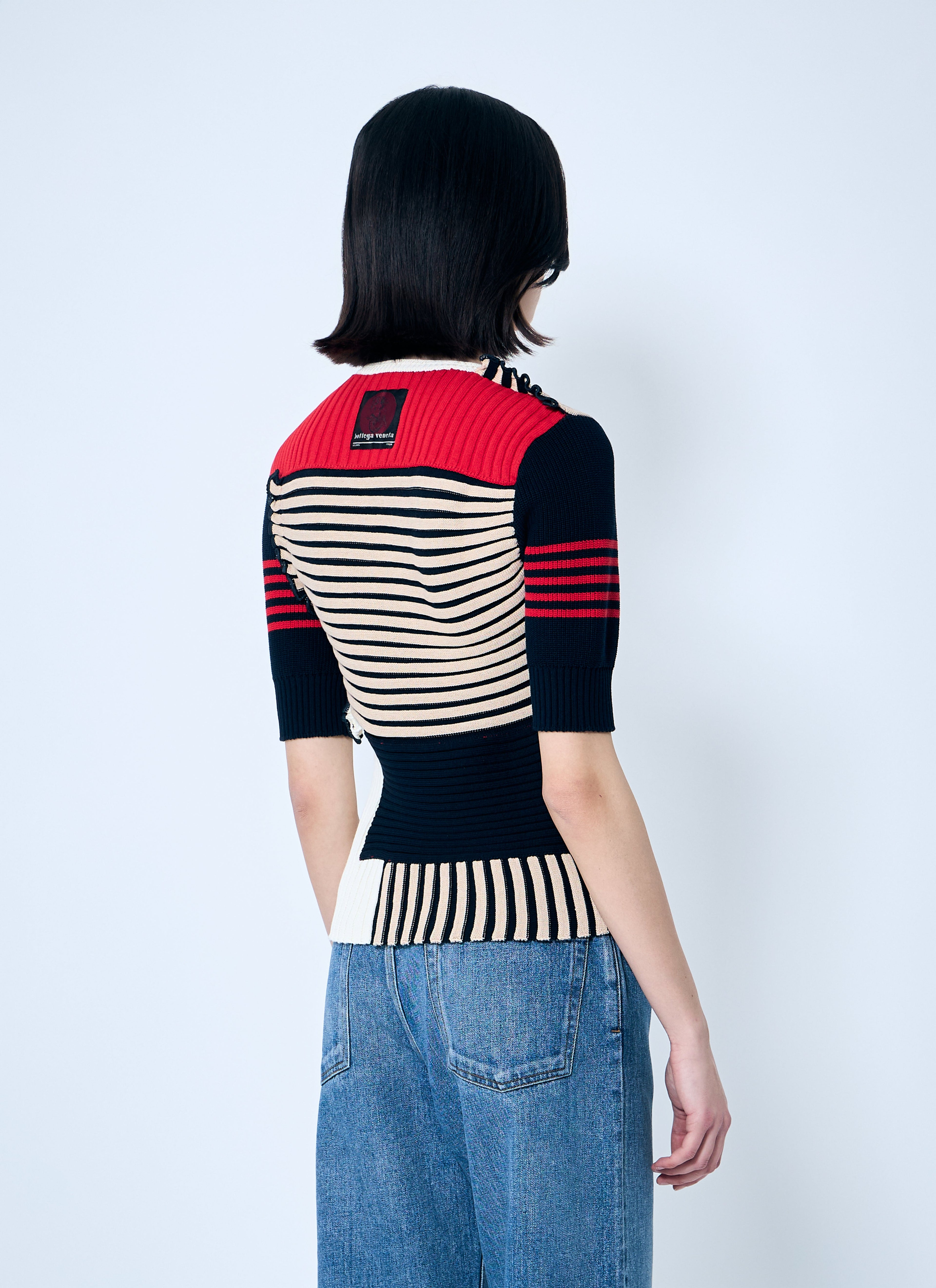 Bottega Veneta Women Rib Patchwork Sweater