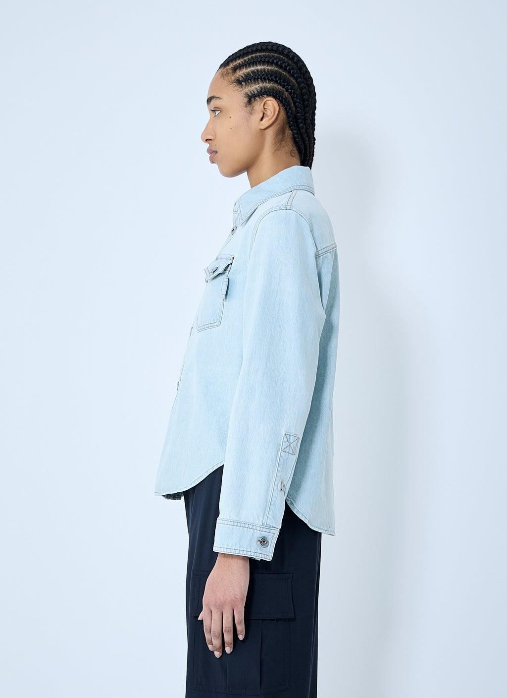 Bottega Veneta Women Extra Bleach Denim Shirt