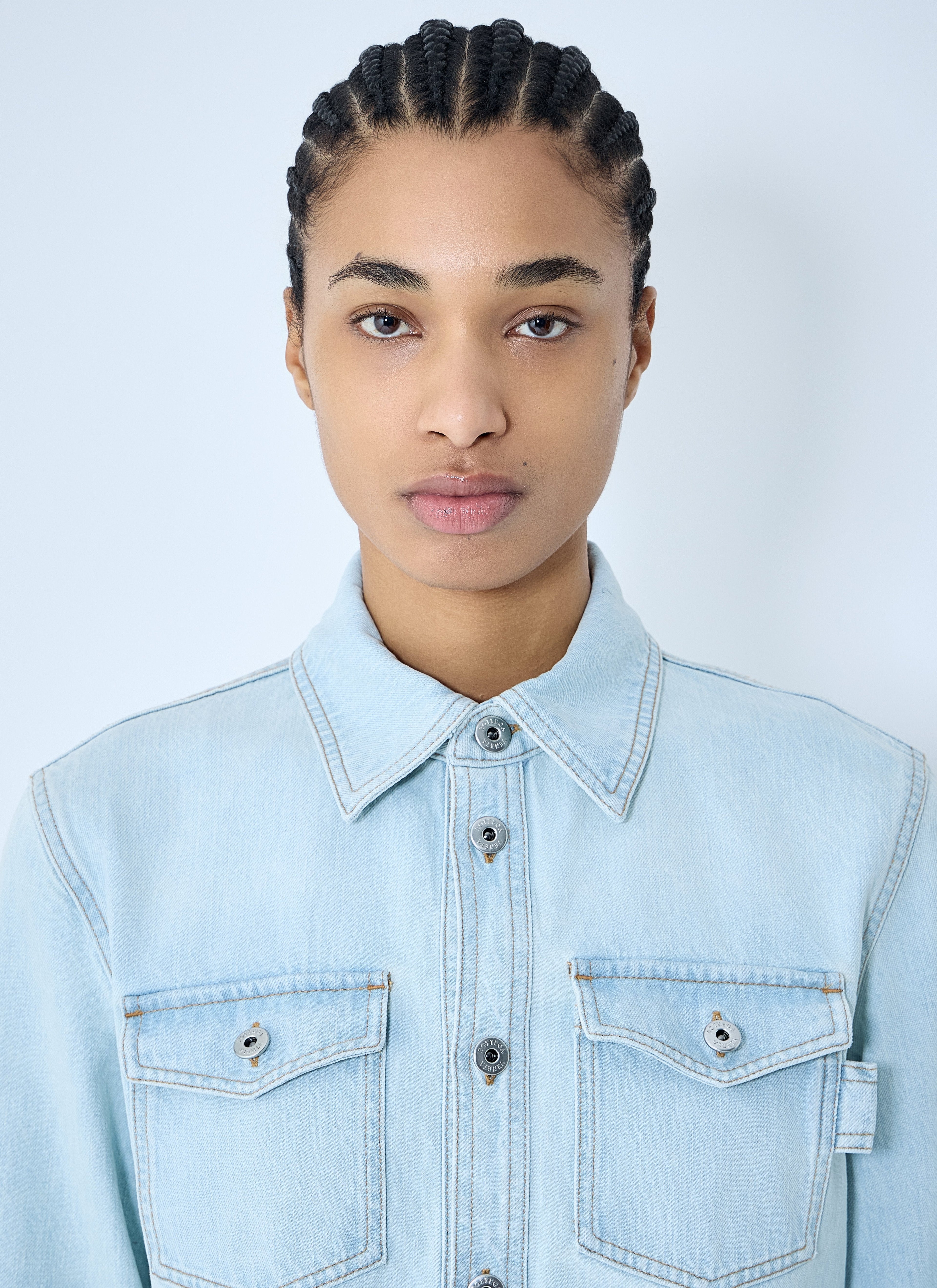 Bottega Veneta Women Extra Bleach Denim Shirt