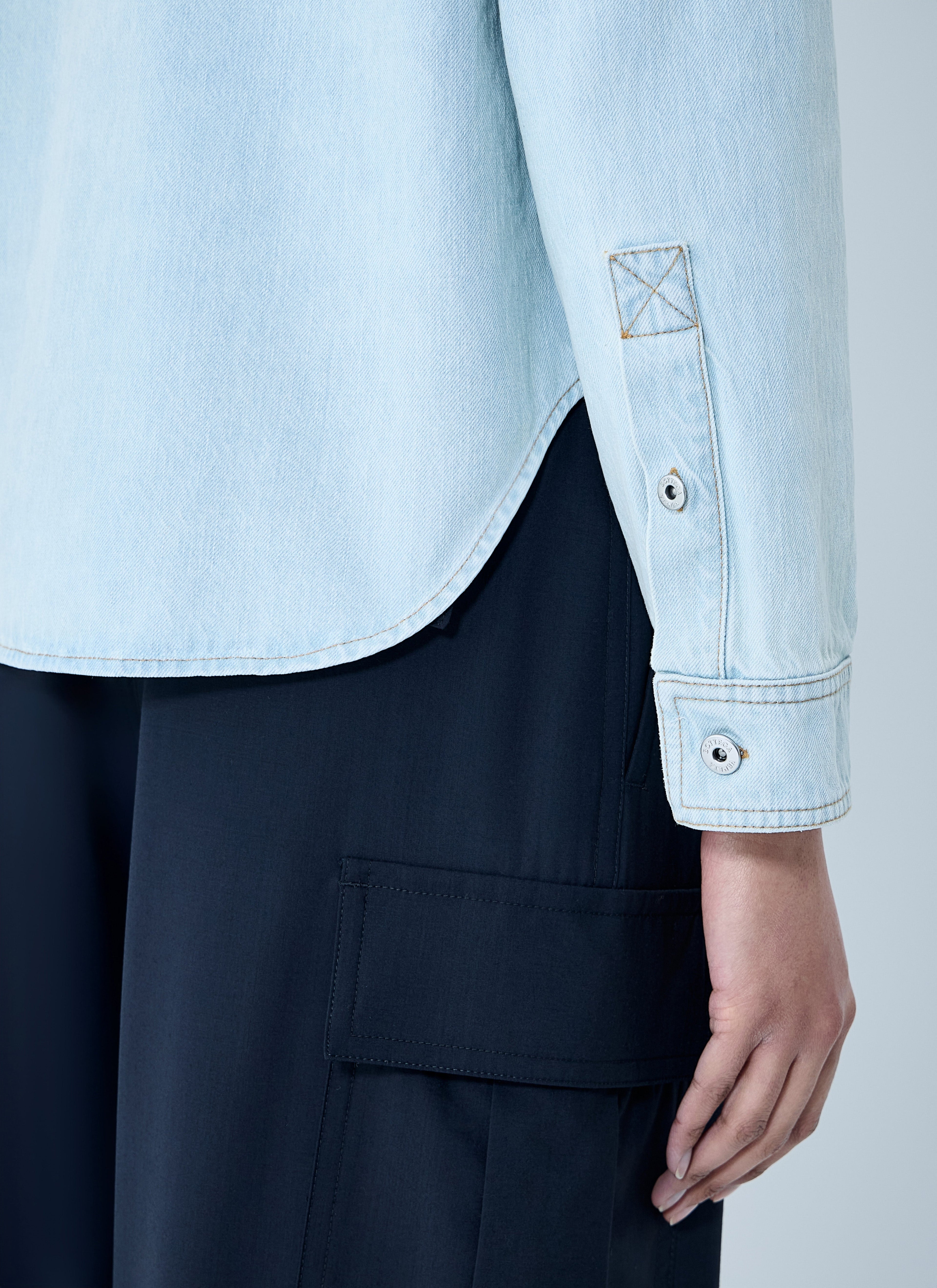 Bottega Veneta Women Extra Bleach Denim Shirt