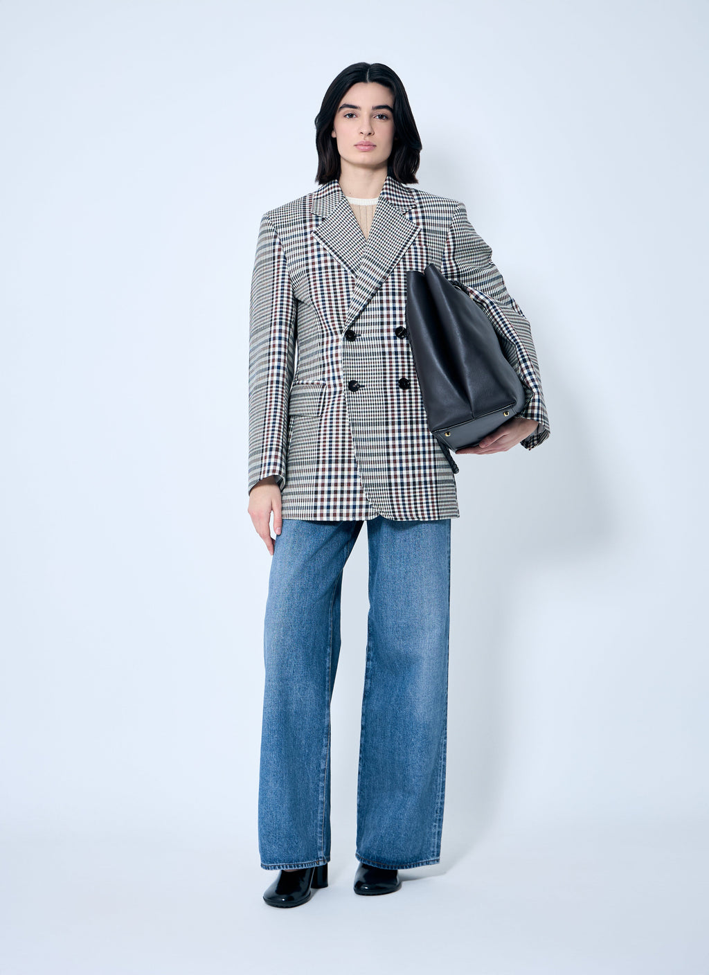 Bottega Veneta Women Structured Check-Cotton Blazer