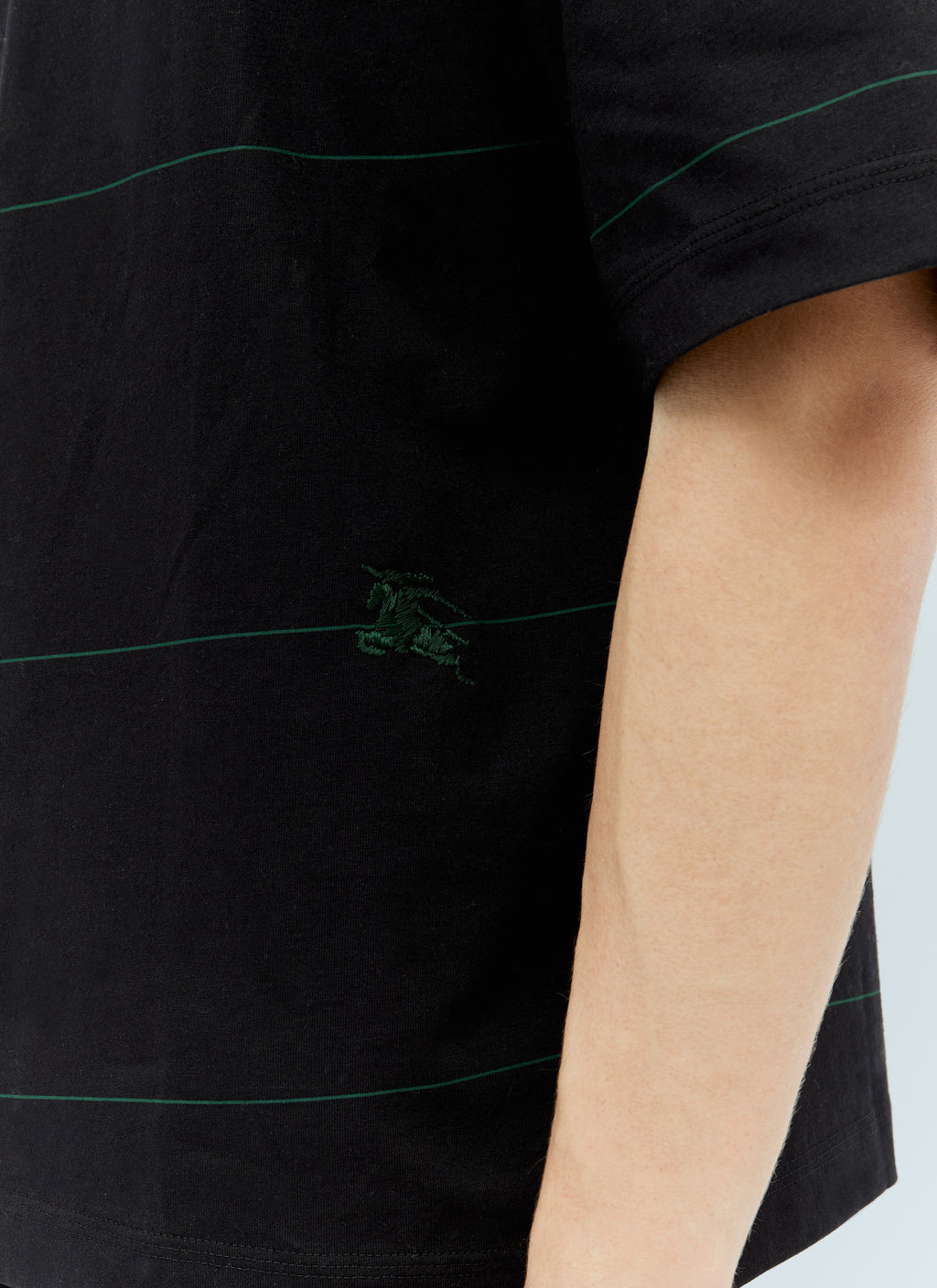 Burberry Men Striped Cotton T-Shirt