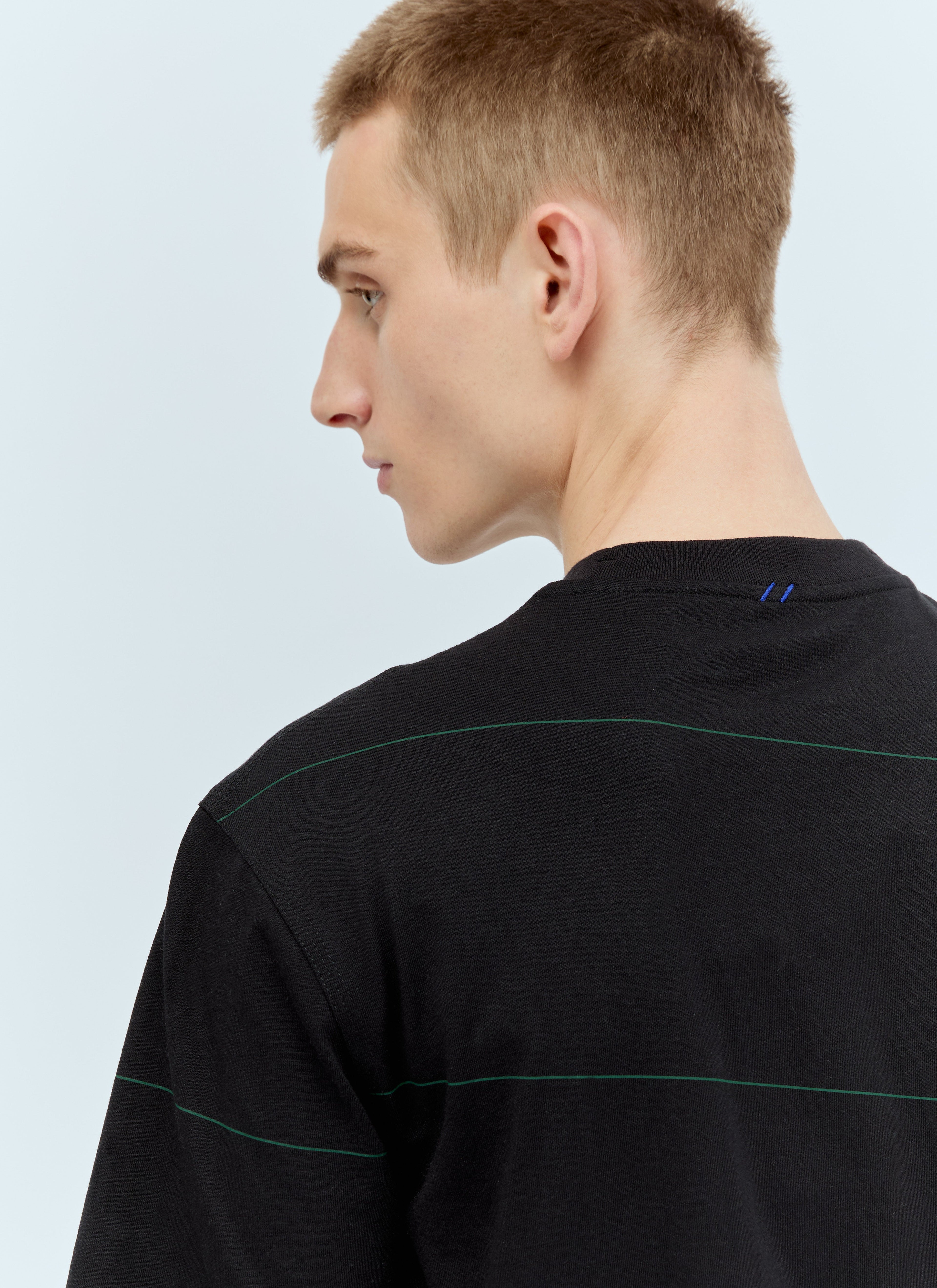 Burberry Men Striped Cotton T-Shirt