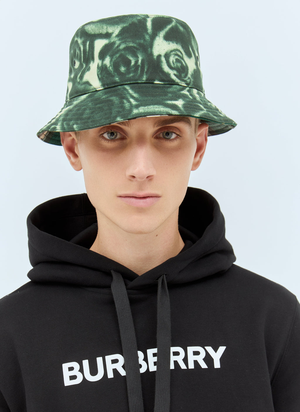 Burberry Men Rose Print Wax Bucket Hat