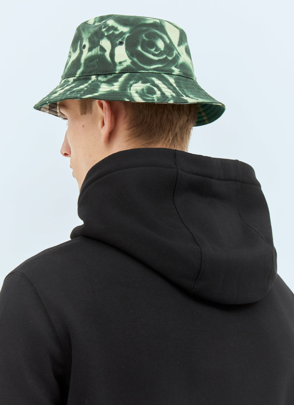Burberry Men Rose Print Wax Bucket Hat