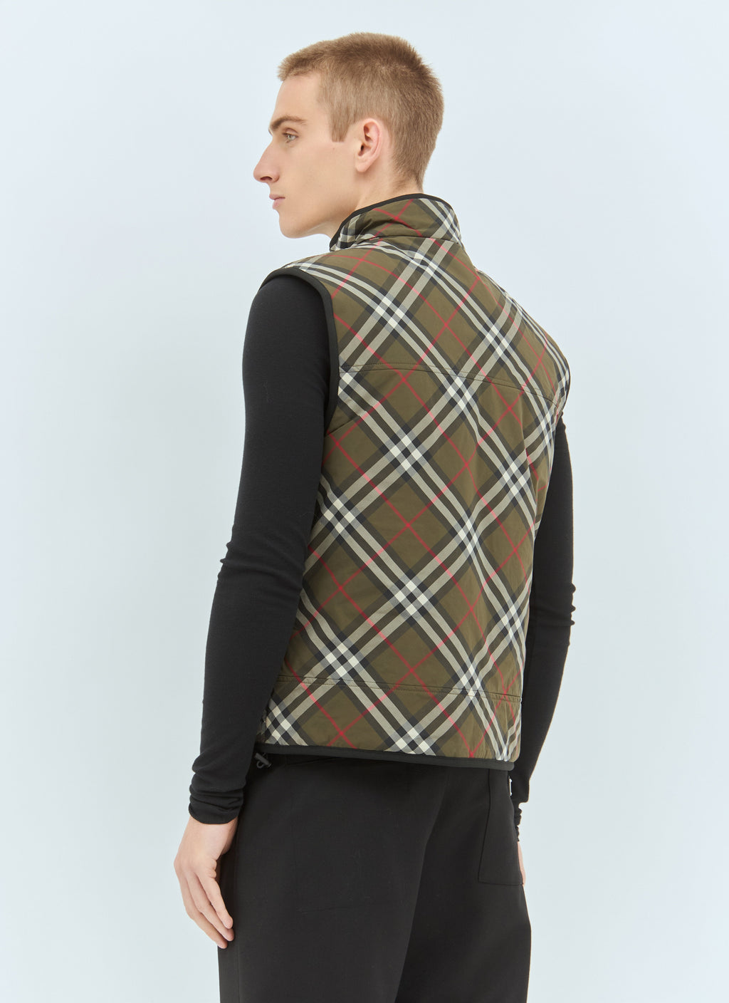 Burberry Men Check Padded Gilet