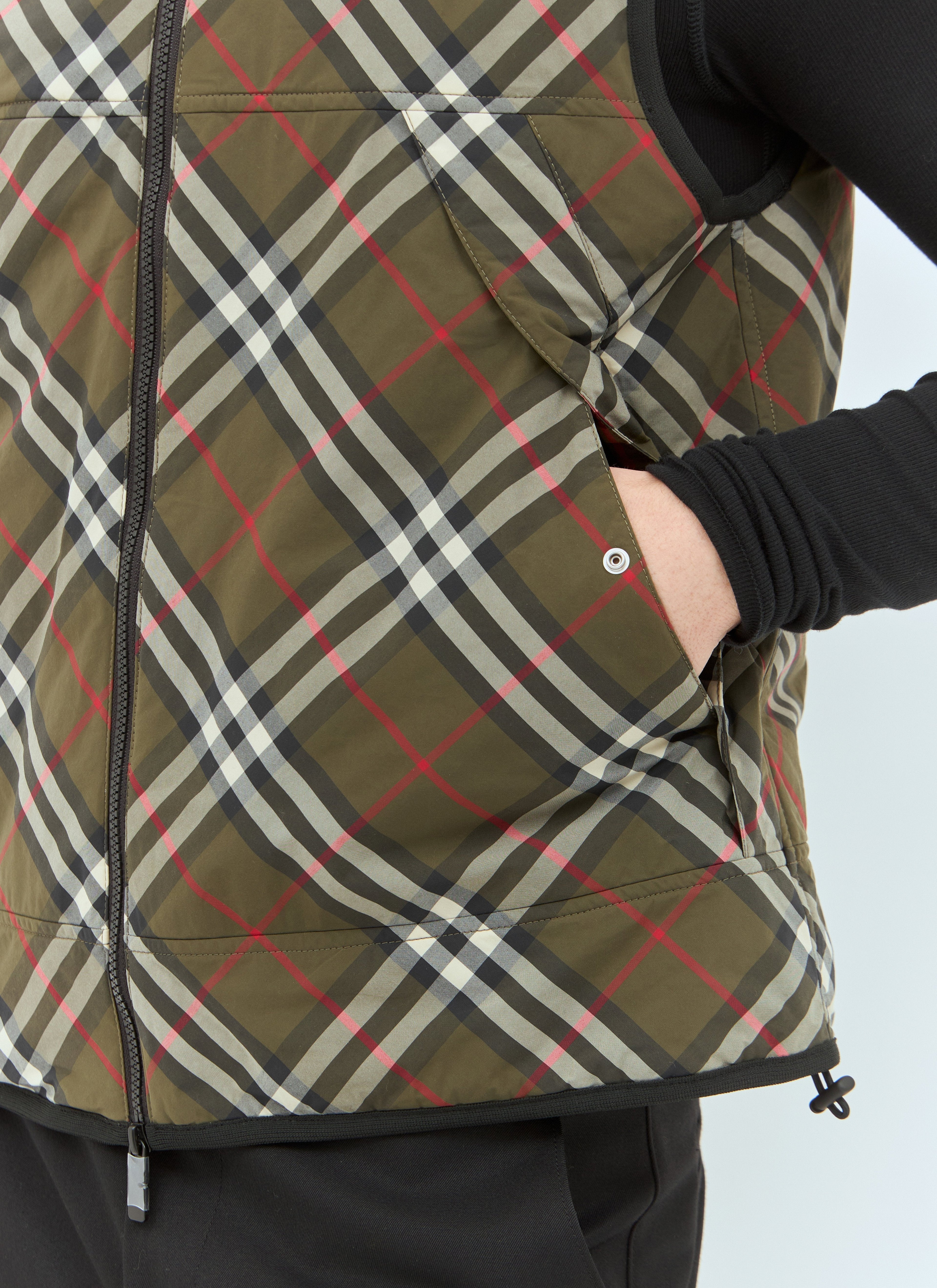 Burberry Men Check Padded Gilet