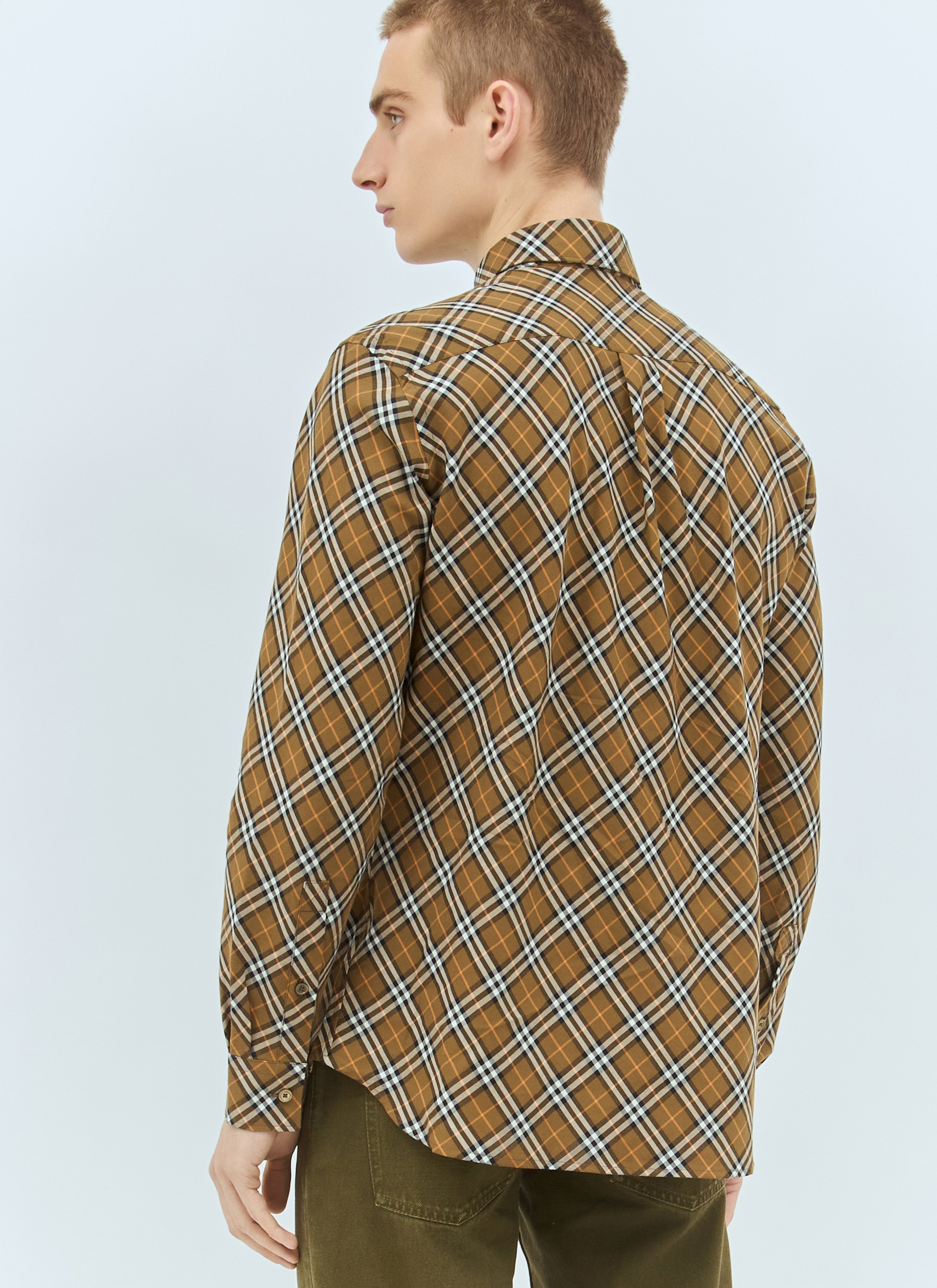 Burberry Men Check Cotton Shirt
