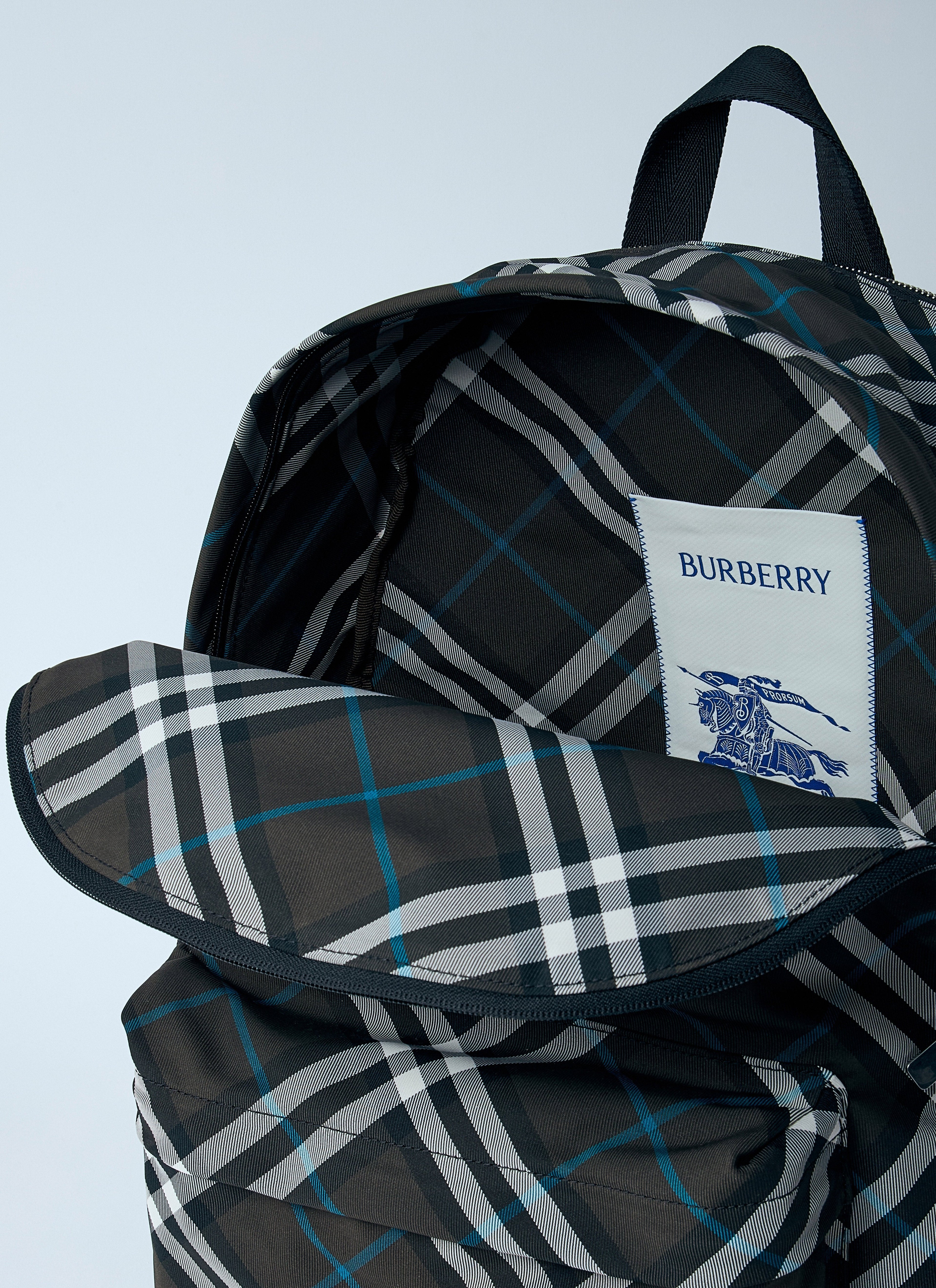 Burberry Men Check Backpack