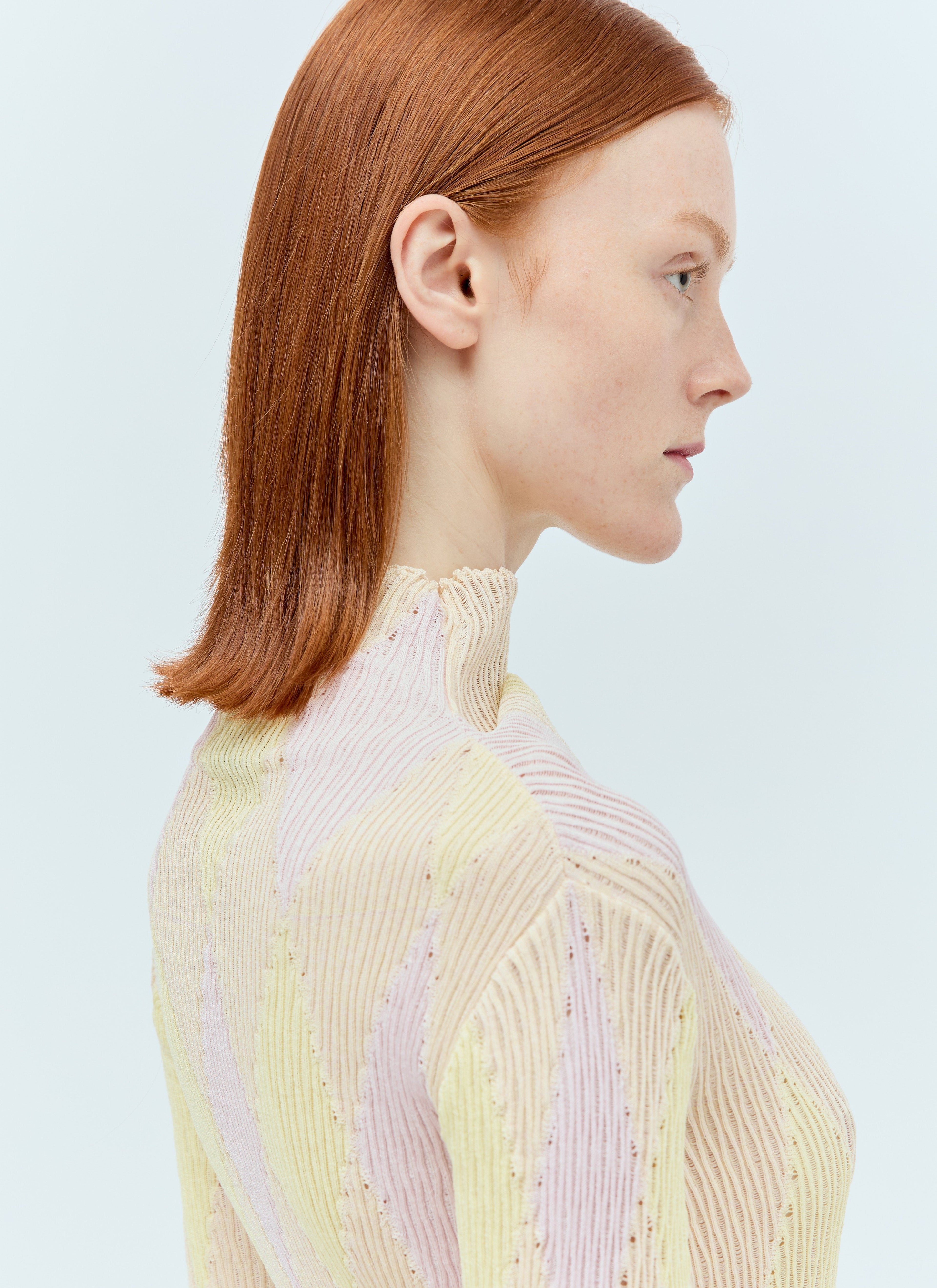 Burberry Women Argyle High-Neck Sweater