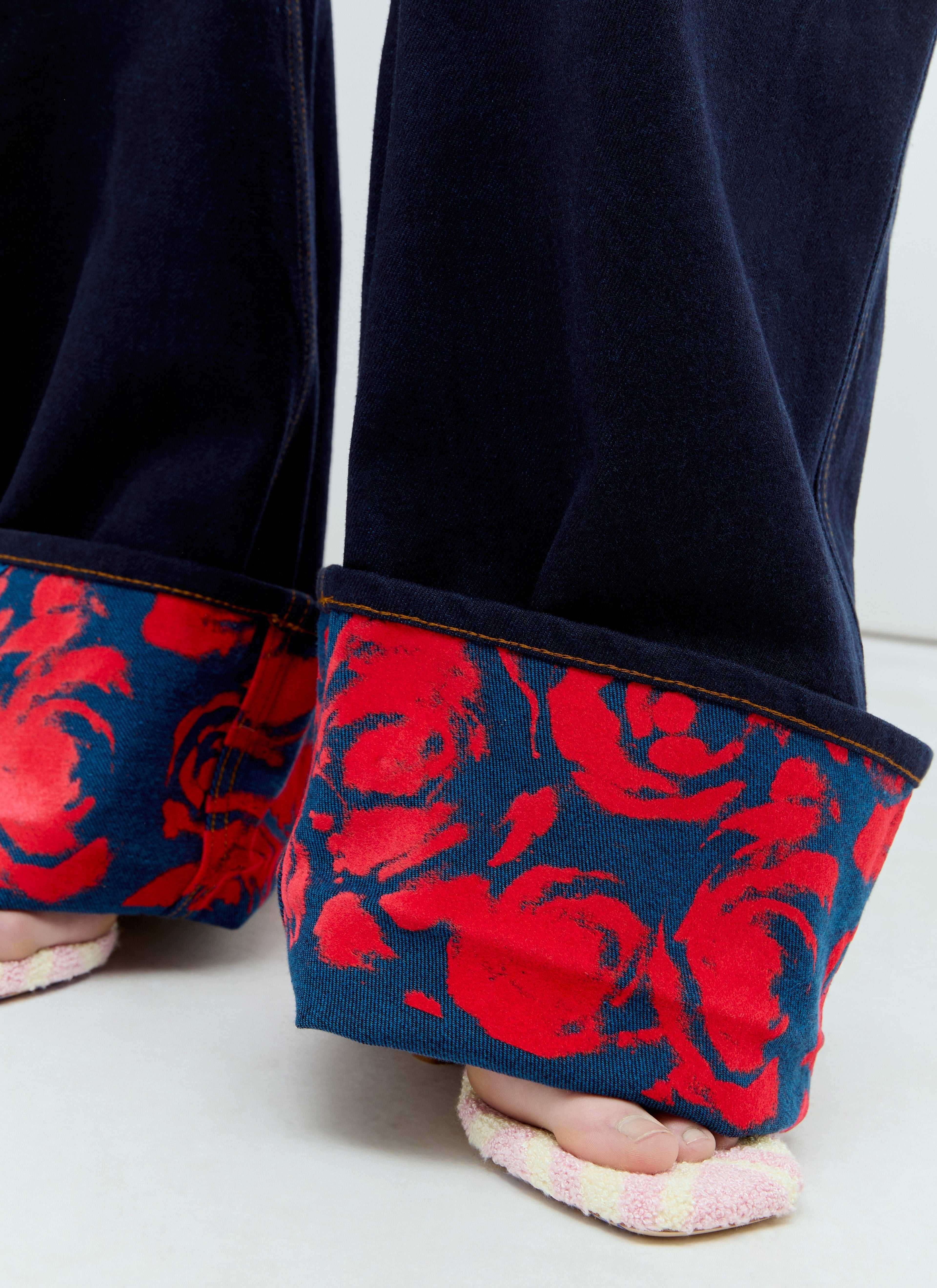 Burberry Women Rose Cuffs Heavyweight Jeans